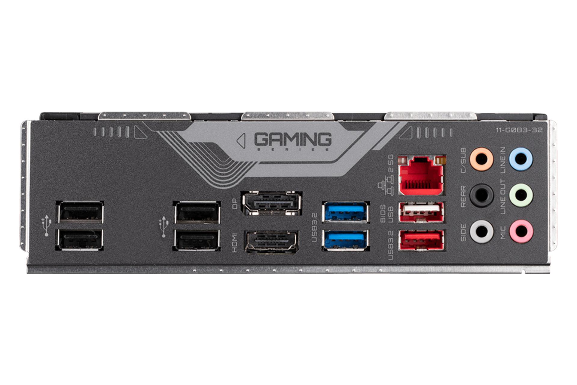 درگاه‌های مادربرد گیگابایت GIGABYTE B760 GAMING X DDR4 (rev. 1.0)