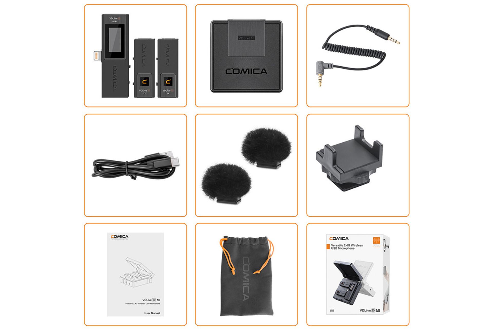 محتویات میکروفون کامیکا VDLive10 MI