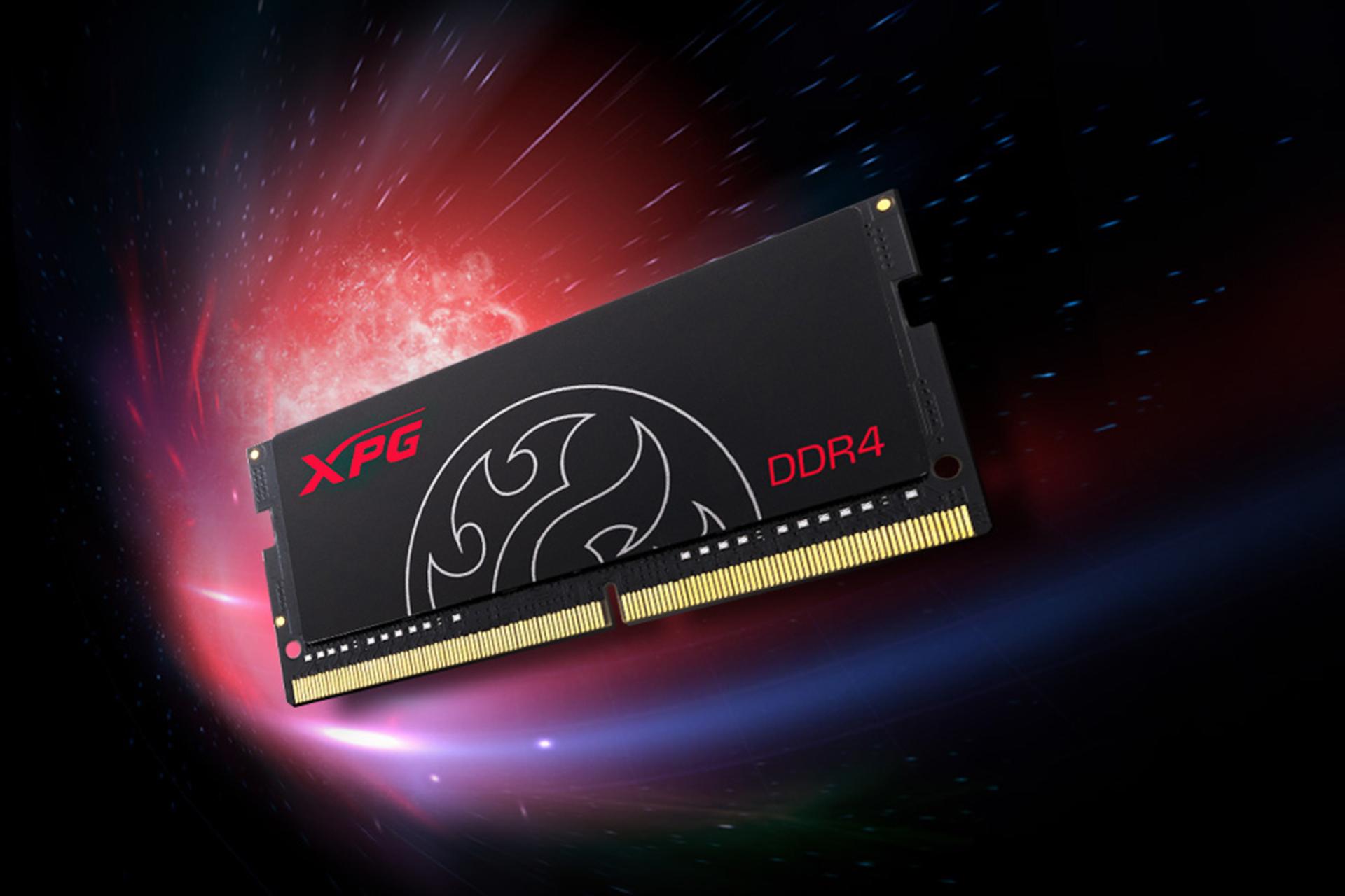 نمای کناری رم ای دیتا XPG Hunter ظرفیت 8 گیگابایت از نوع DDR4-3000