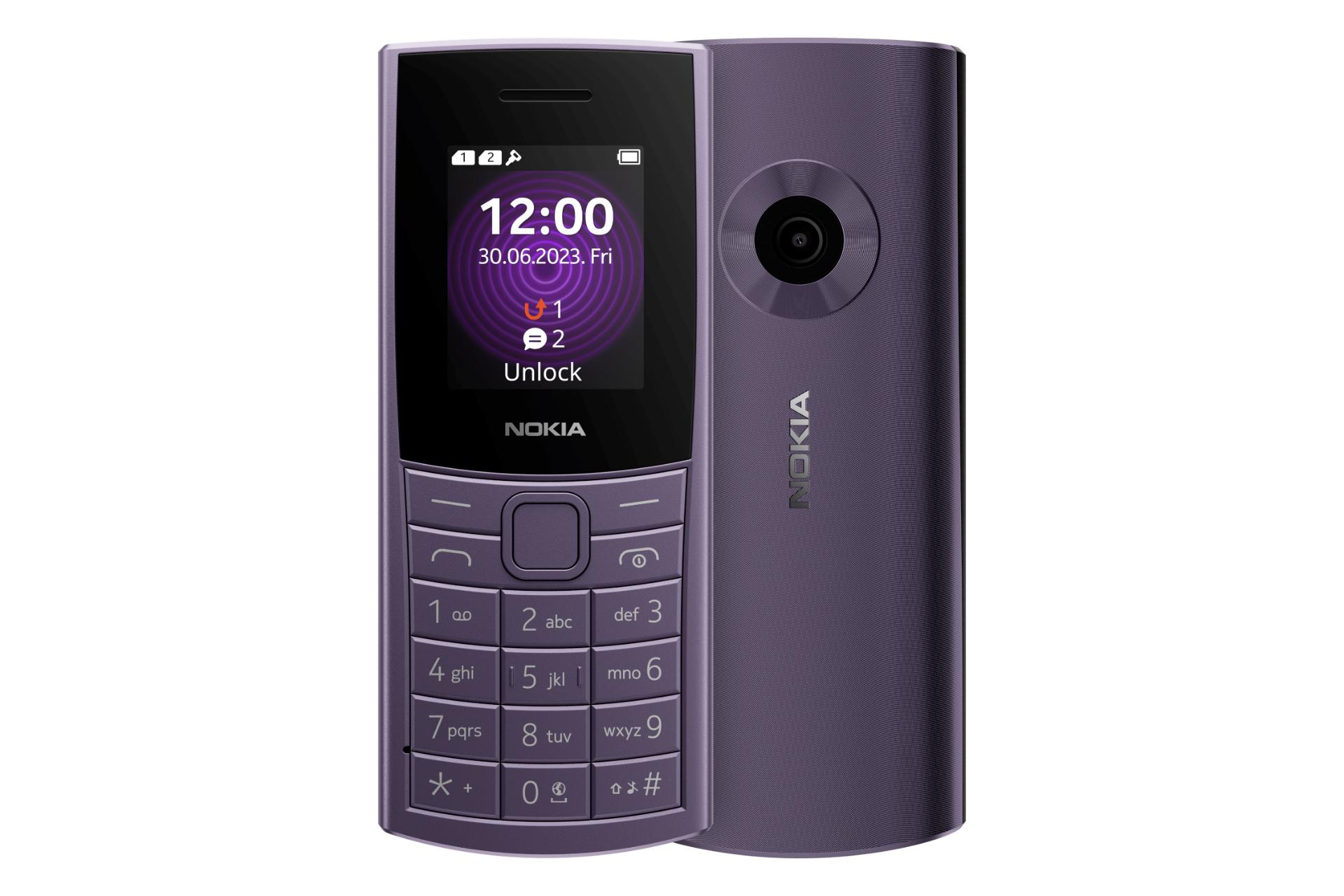 گوشی موبایل نوکیا Nokia 110 4G نسخه 2023 بنفش