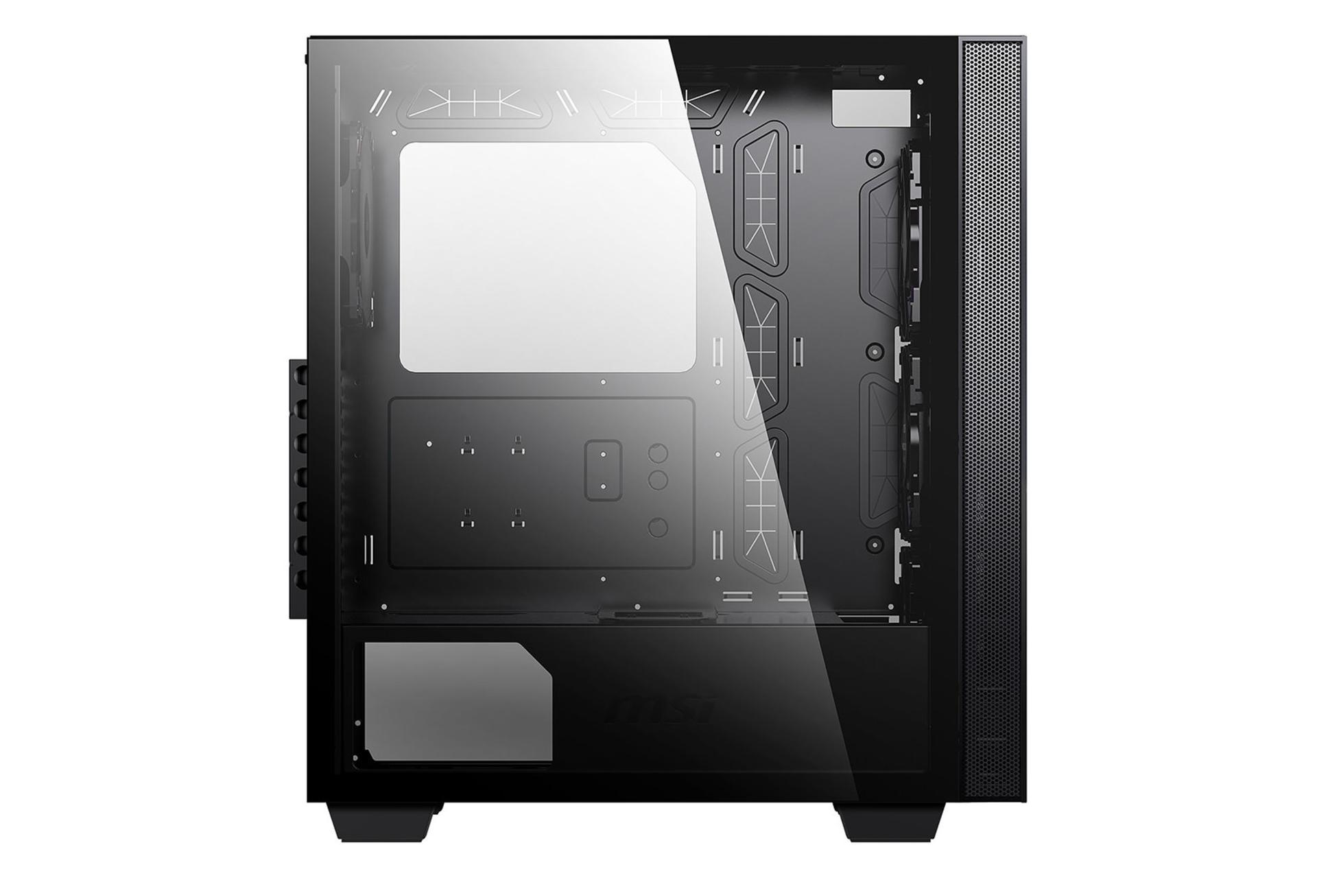 نمای داخل درب شیشه ای سمت چپ کیس کامپیوتر ام اس آی MPG SEKIRA 100P