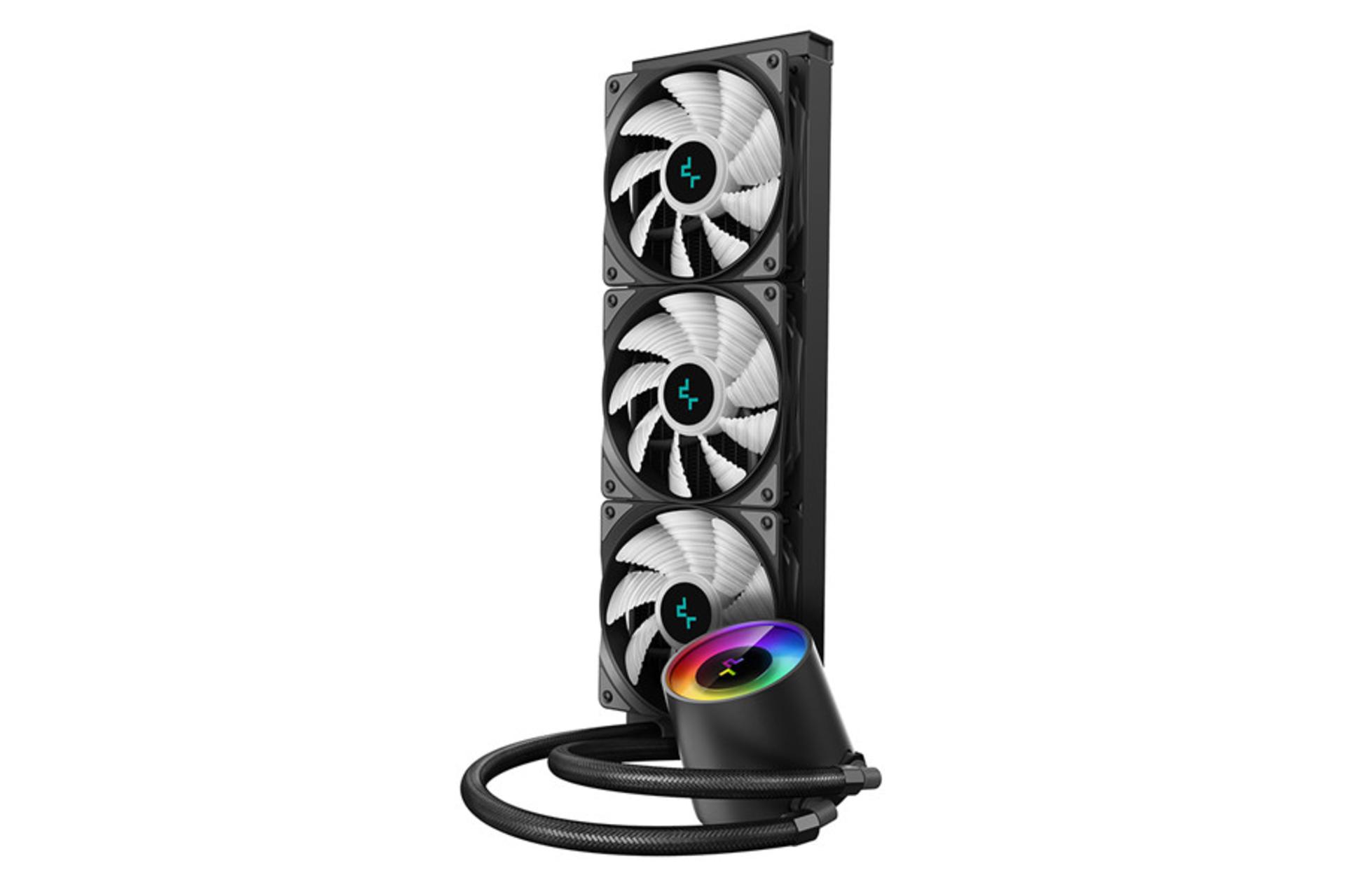 خنک کننده مایع دیپ کول CASTLE 360RGB V2 در حالت عمودی و خاموش