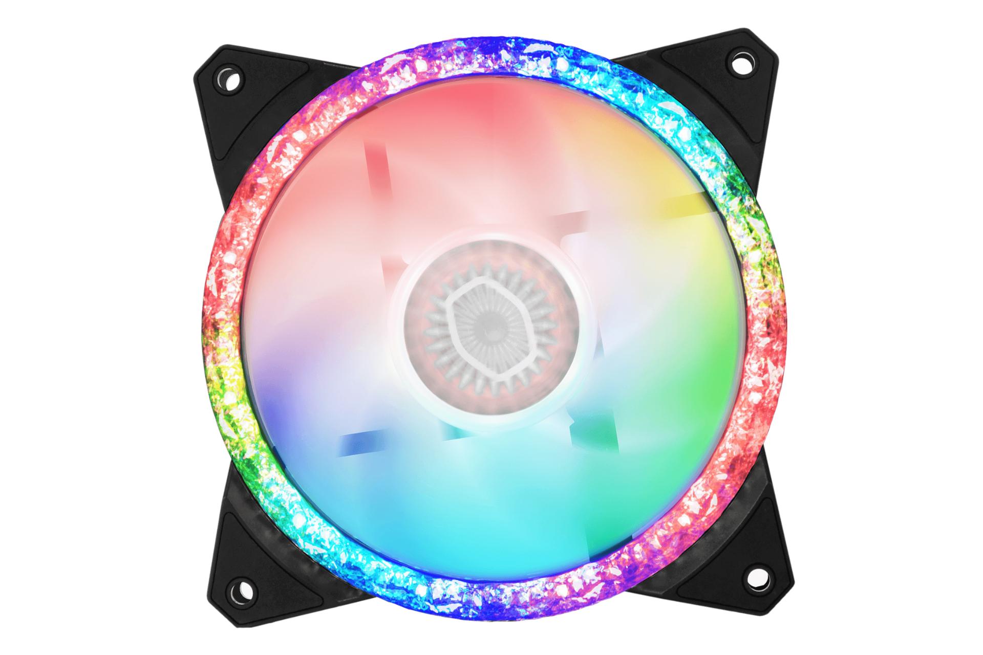 نمای روبرو فن کیس کولر مستر MASTERFAN MF120 PRISMATIC