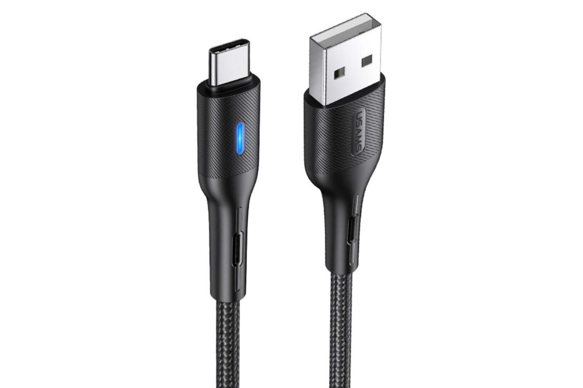 کابل شارژ USB یوسمز USB به Type-C مدل U-Bob Series با طول 1.2 متر مشکی