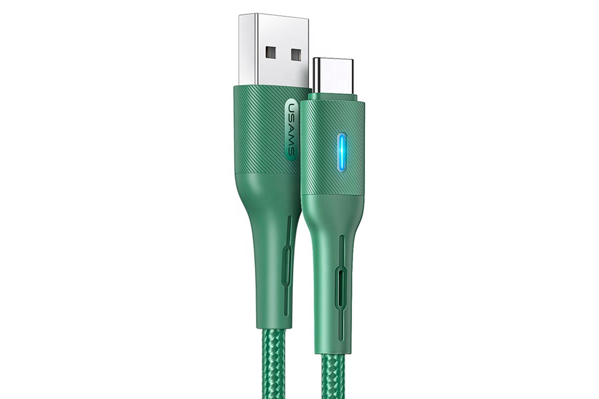 کابل شارژ USB یوسمز USB به Type-C مدل U-Bob Series با طول 1.2 متر سبز