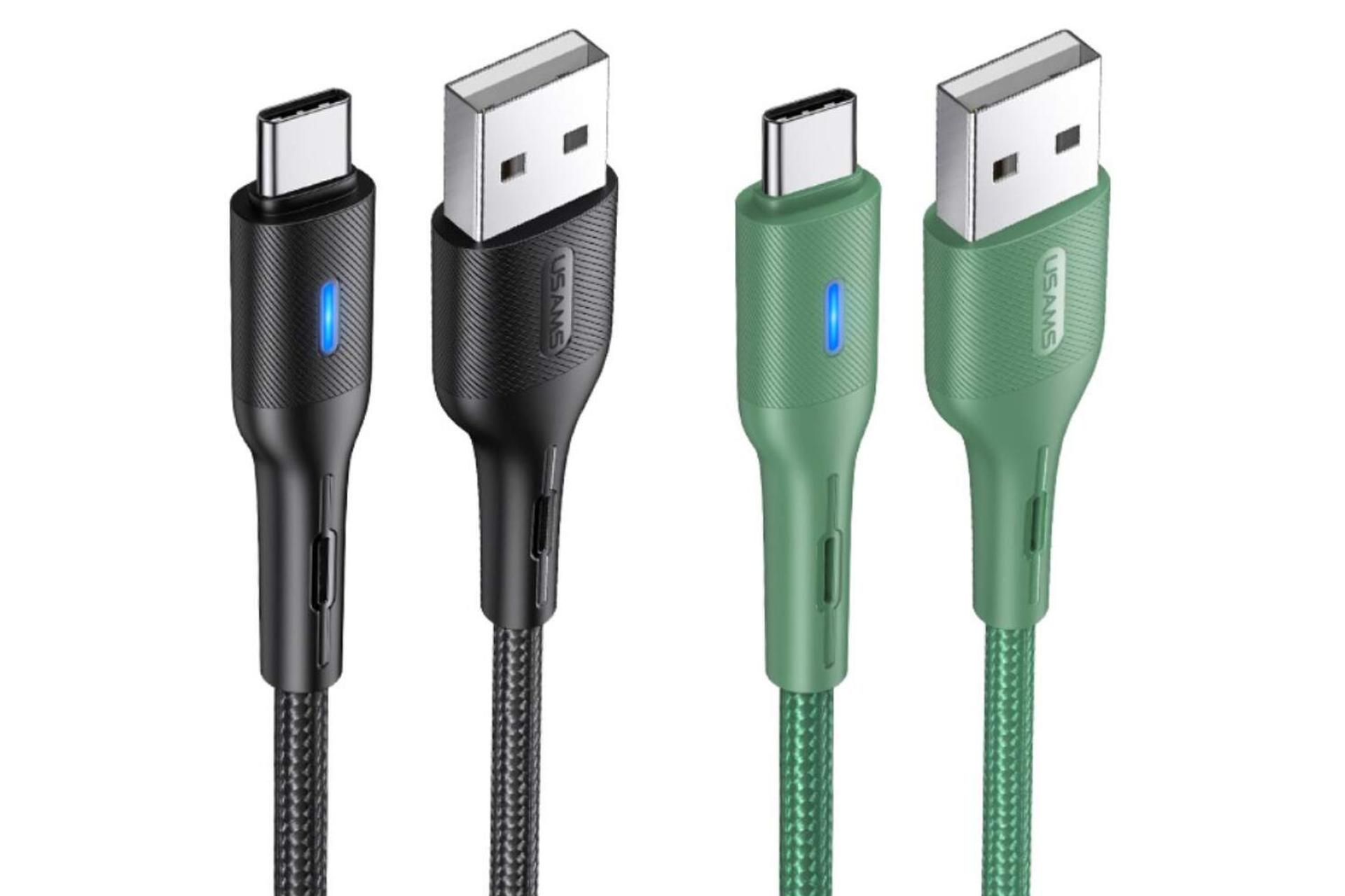 رنگ بندی کابل شارژ USB یوسمز USB به Type-C مدل U-Bob Series با طول 1.2 متر