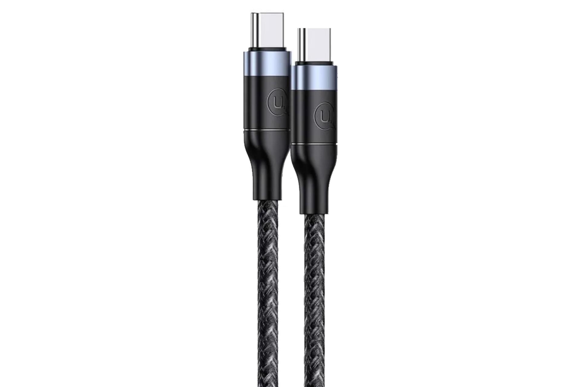 کابل شارژ USB یوسمز Type-C به Type-C مدل US-SJ400 U31 با طول 1.2 متر مشکی