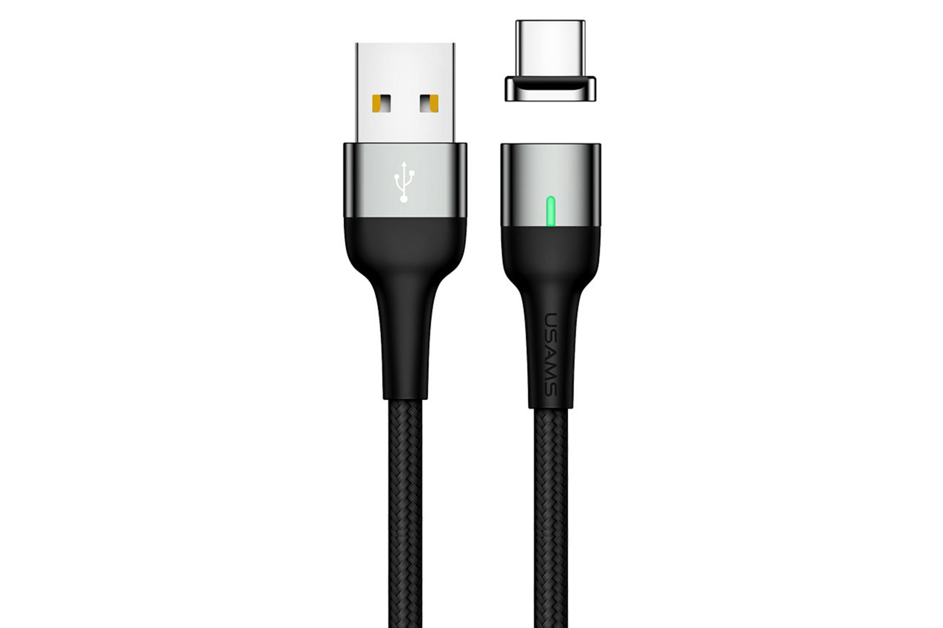 کابل شارژ USB یوسمز USB به Type-C مدل US-SJ327 U28 با طول 1 متر مشکی