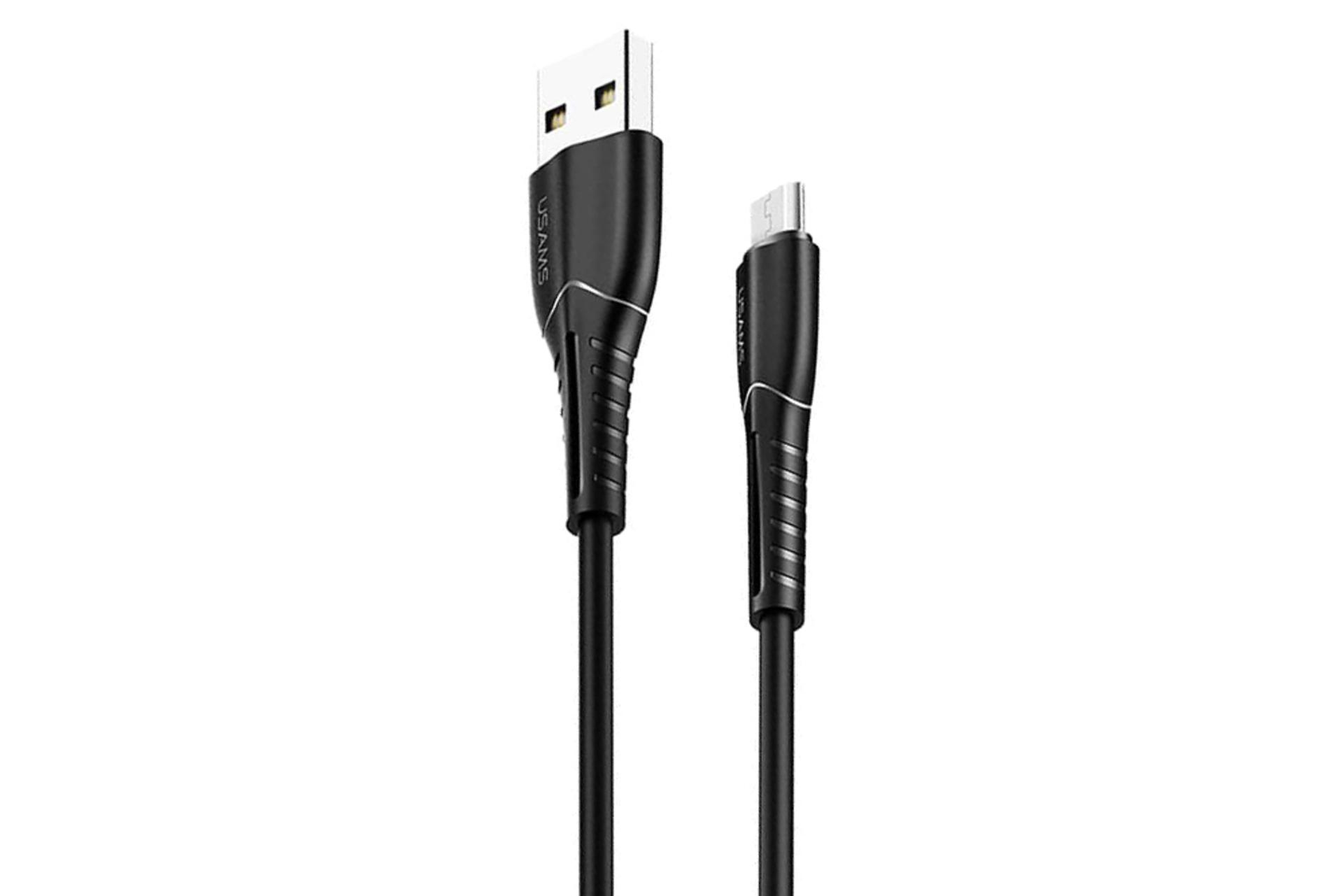 کابل شارژ USB یوسمز USB به Micro-USB مدل US-SJ365 U35 با طول 1 متر مشکی