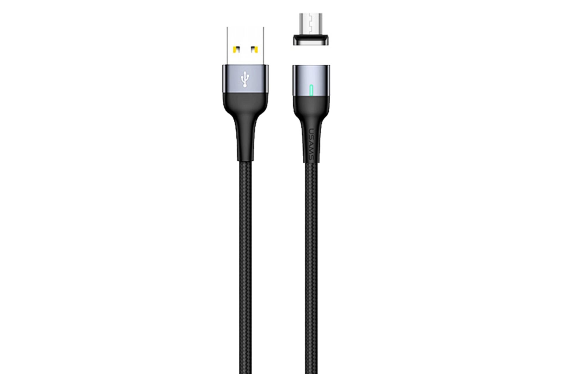 کابل شارژ USB یوسمز USB به Micro-USB مدل US-SJ328 U28 با طول 1 متر مشکی