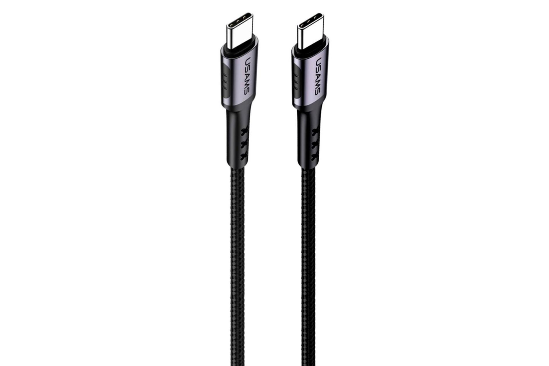 کابل شارژ USB یوسمز Type-C به Type-C مدل US-SJ290 U25 با طول 2 متر مشکی