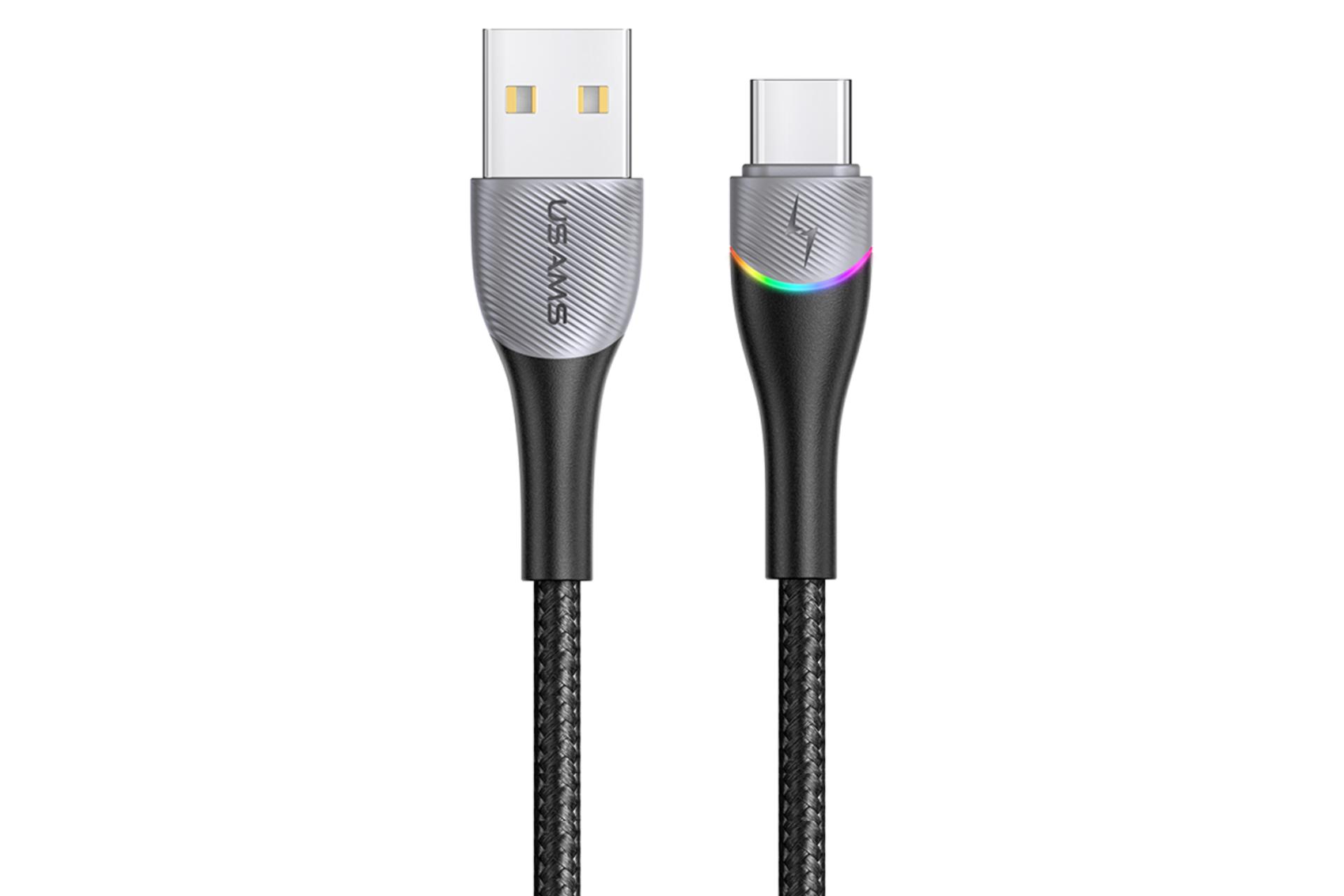 کابل شارژ USB یوسمز USB به Type-C مدل US-SJ542 U77 با طول 1.2 متر مشکی