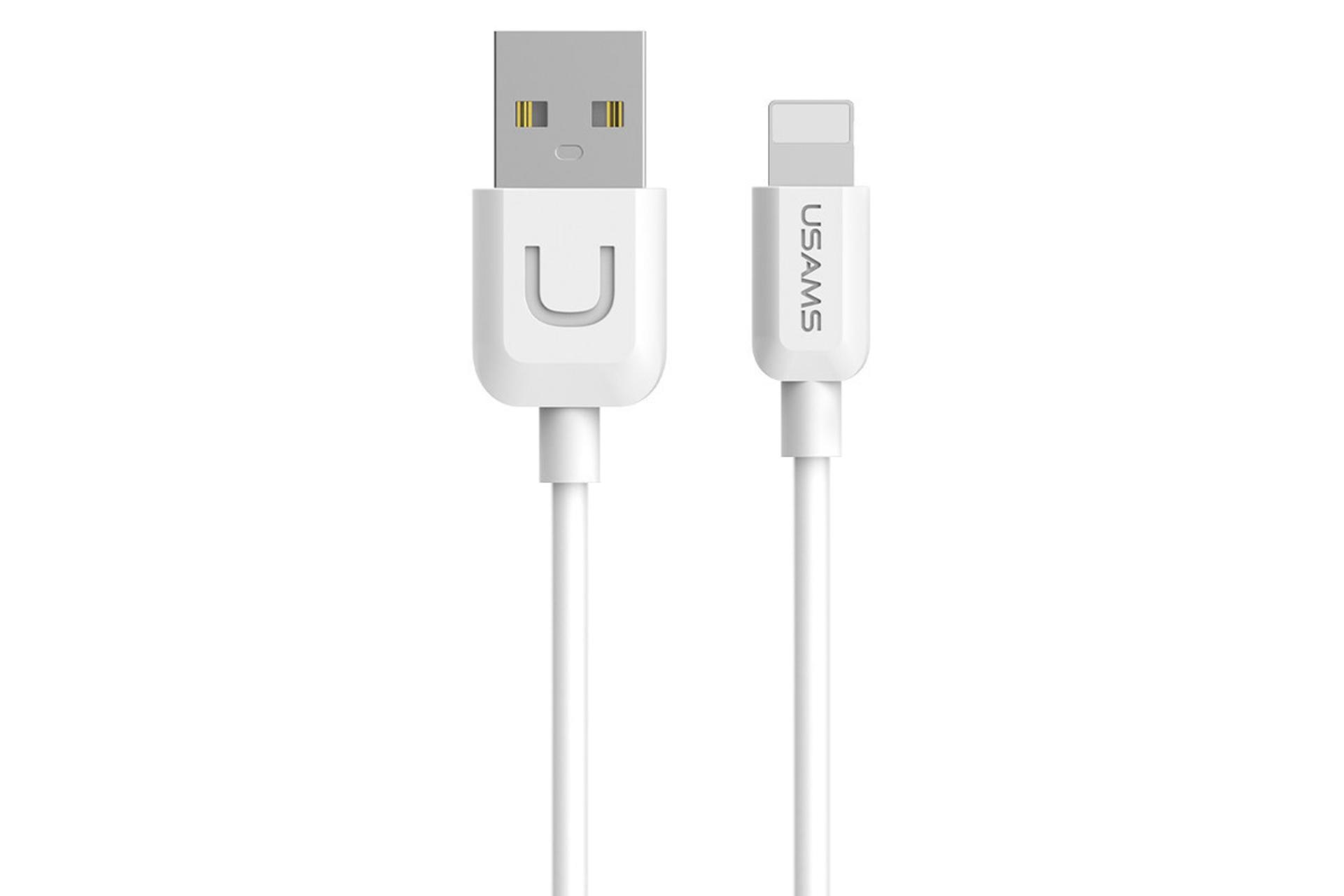 کابل شارژ USB یوسمز USB به Lightning مدل U-Turn Series US-SJ097 با طول 1 متر سفید