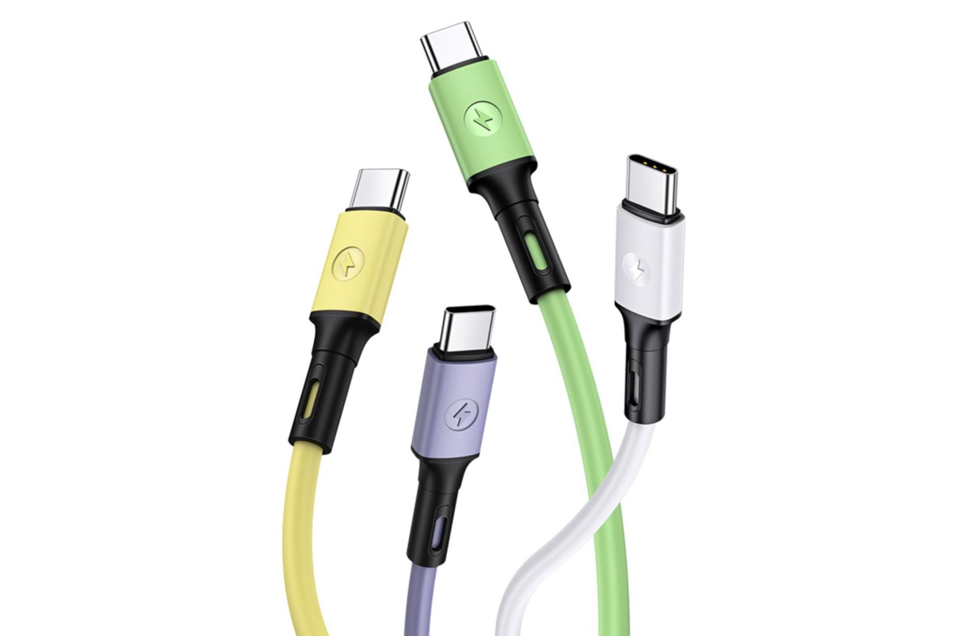 رنگ بندی کابل شارژ USB یوسمز USB به Type-C مدل U52 با طول 1 متر