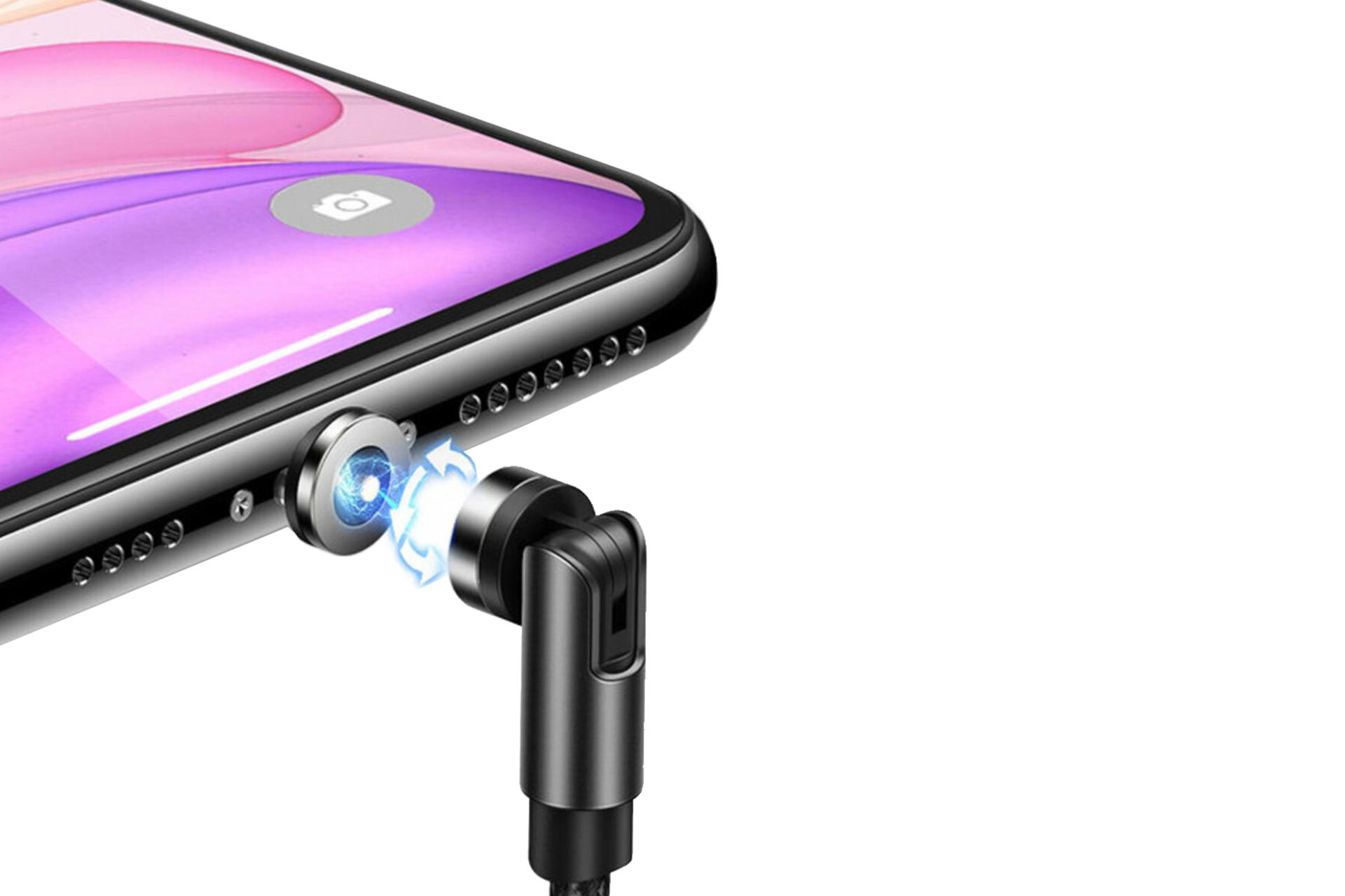 کانکتور کابل شارژ USB یوسمز USB به Lightning مدل Magnetic U59 با طول 1 متر