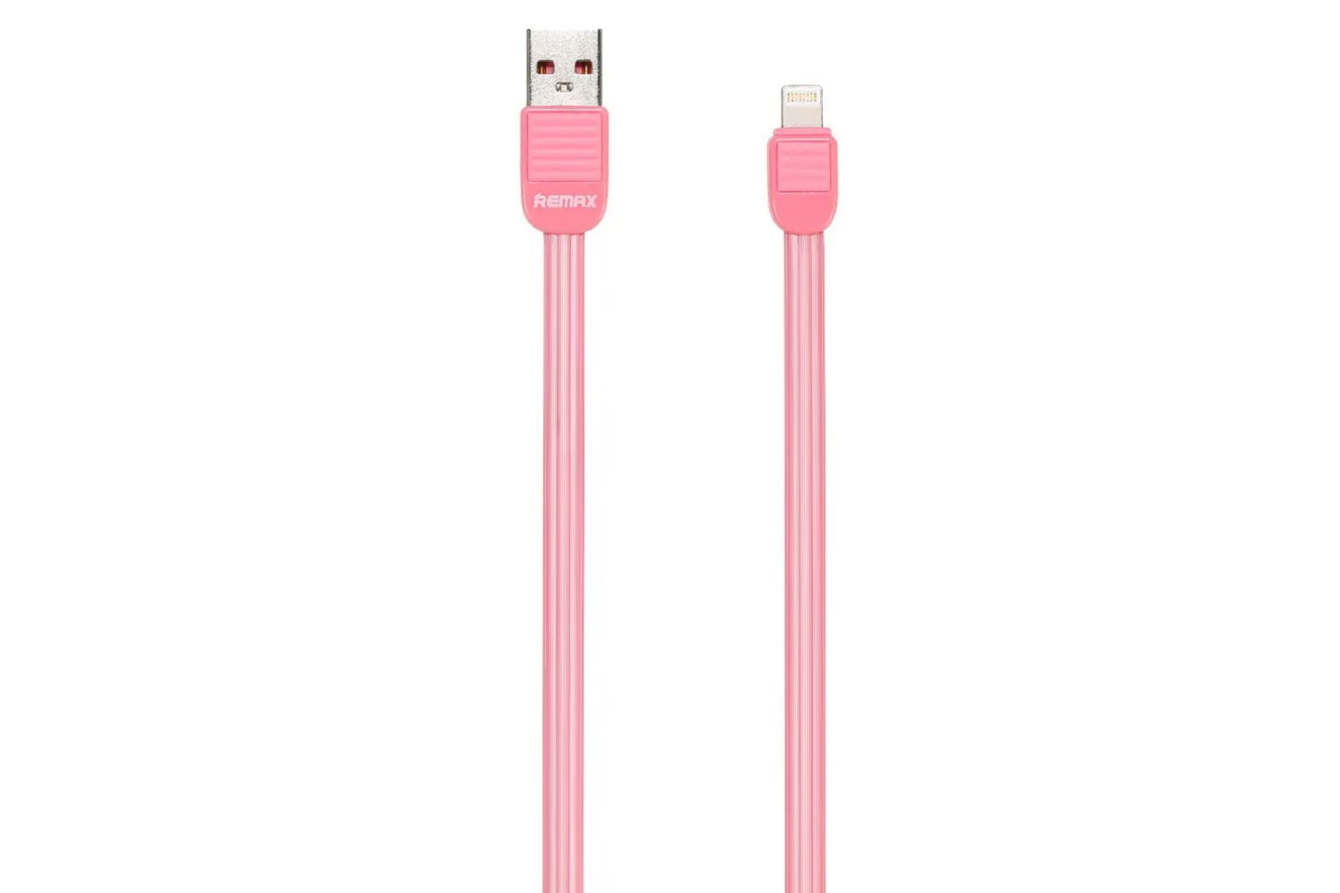 کابل شارژ USB ریمکس USB به Lightning مدل RC-045i Puff با طول 1 متر صورتی