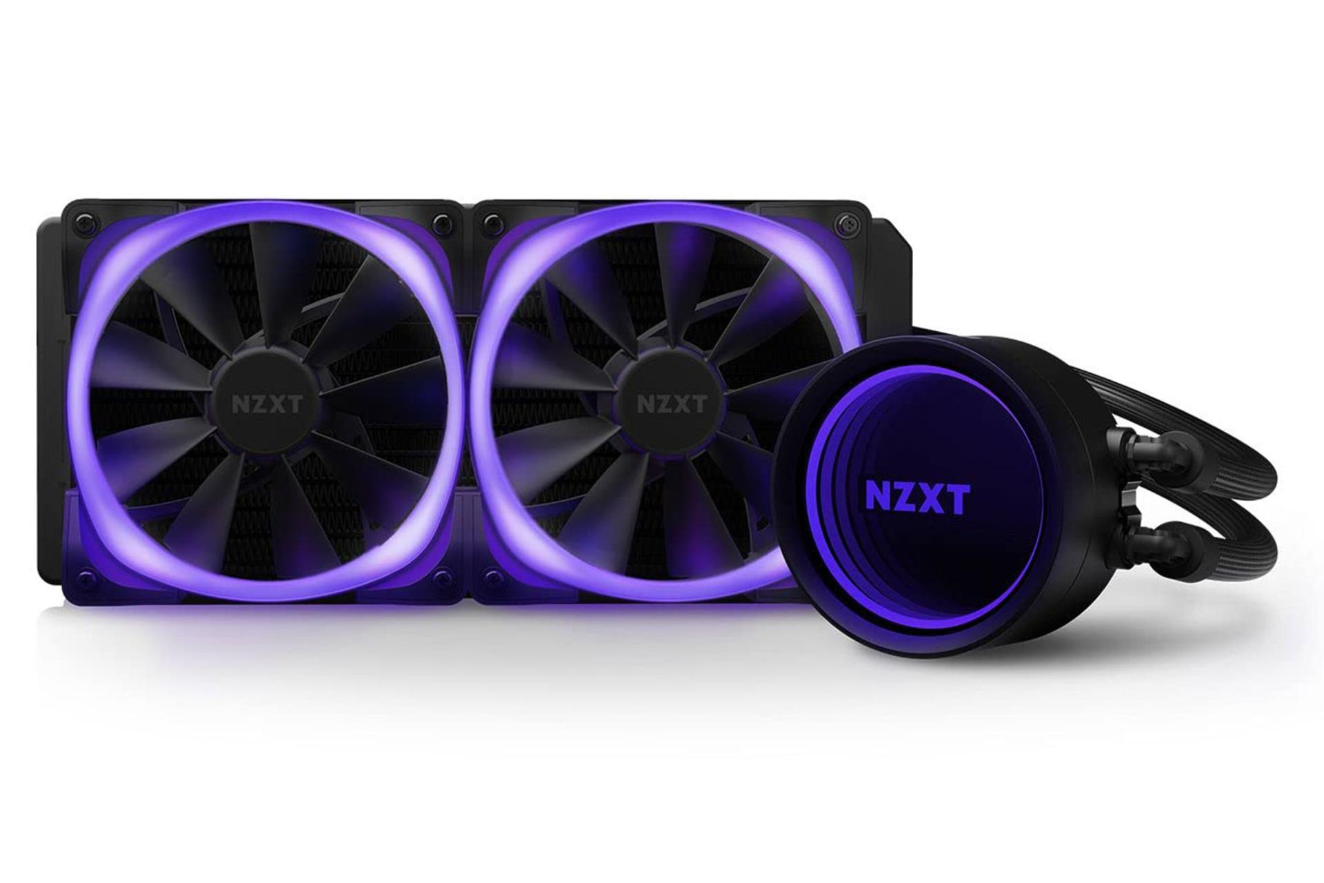 نورپردازی خنک کننده مایع ان زی ایکس تی Kraken X53 RGB در حالت روشن