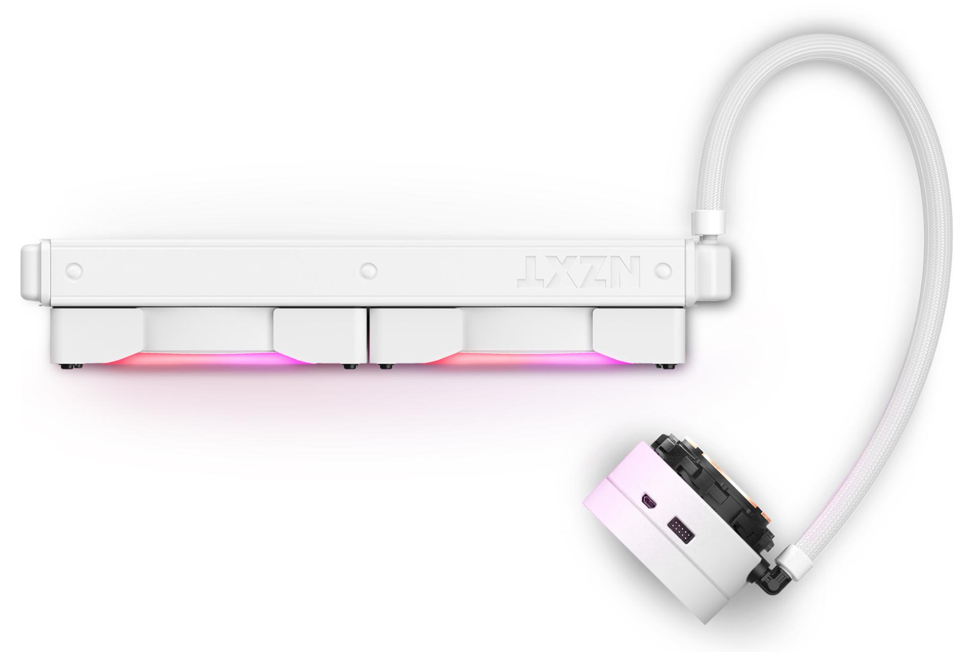 نمای جانبی خنک کننده مایع ان زی ایکس تی Kraken Z63 RGB