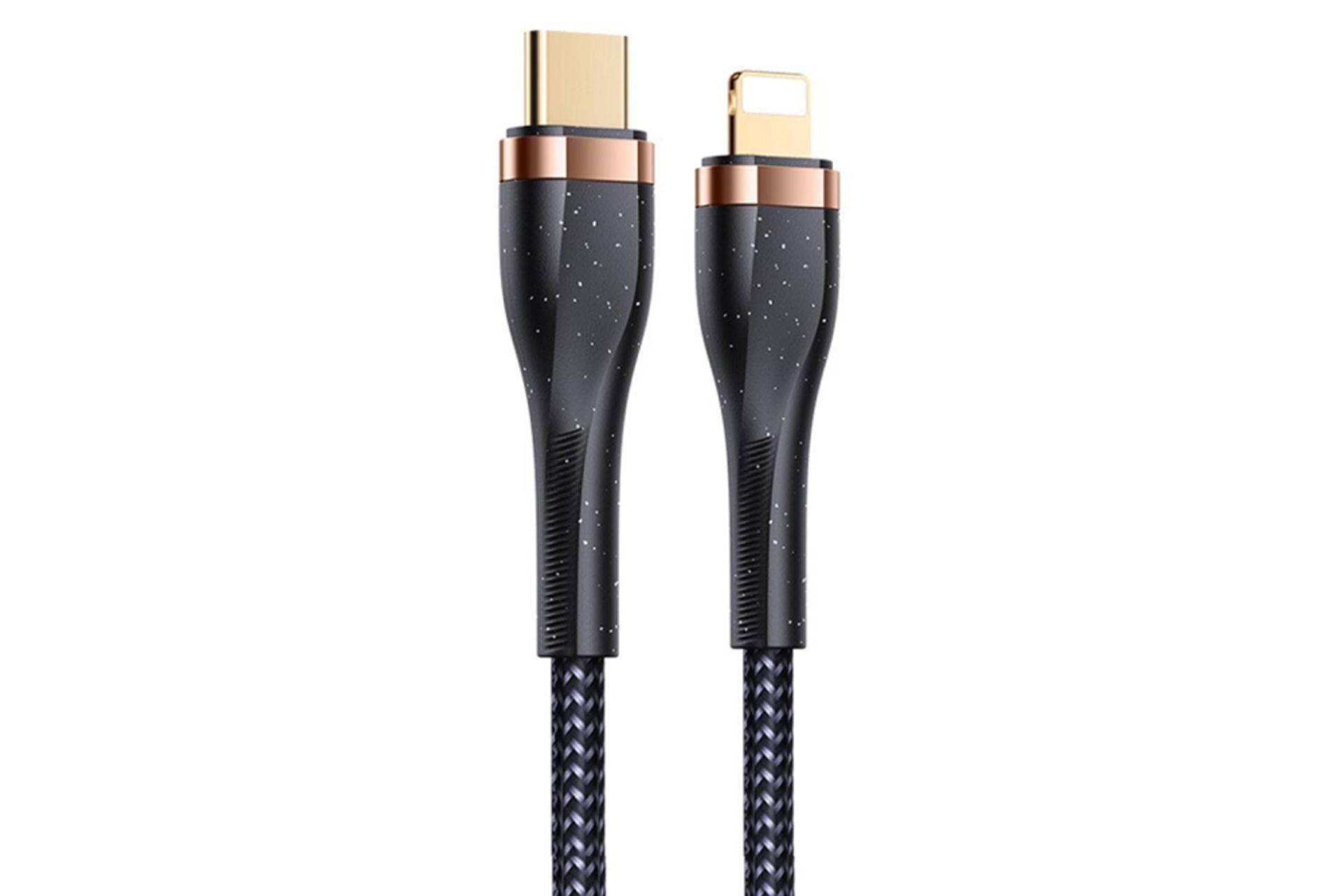 کابل شارژ USB یوسمز Type-C به Lightning مدل U64 با طول 1.2 متر مشکی