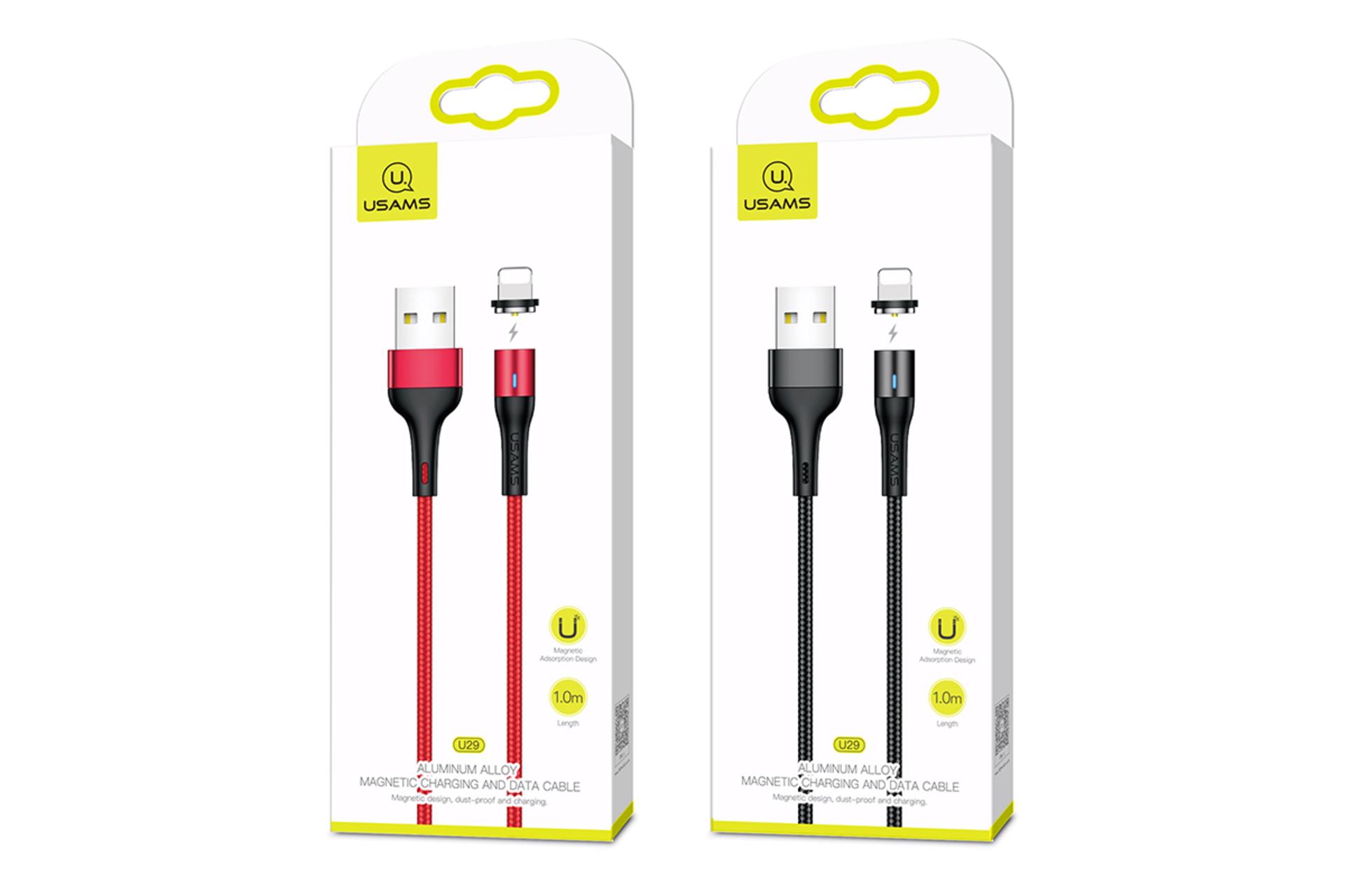 جعبه کابل شارژ USB یوسمز USB به Lightning مدل U29 با طول 2 متر