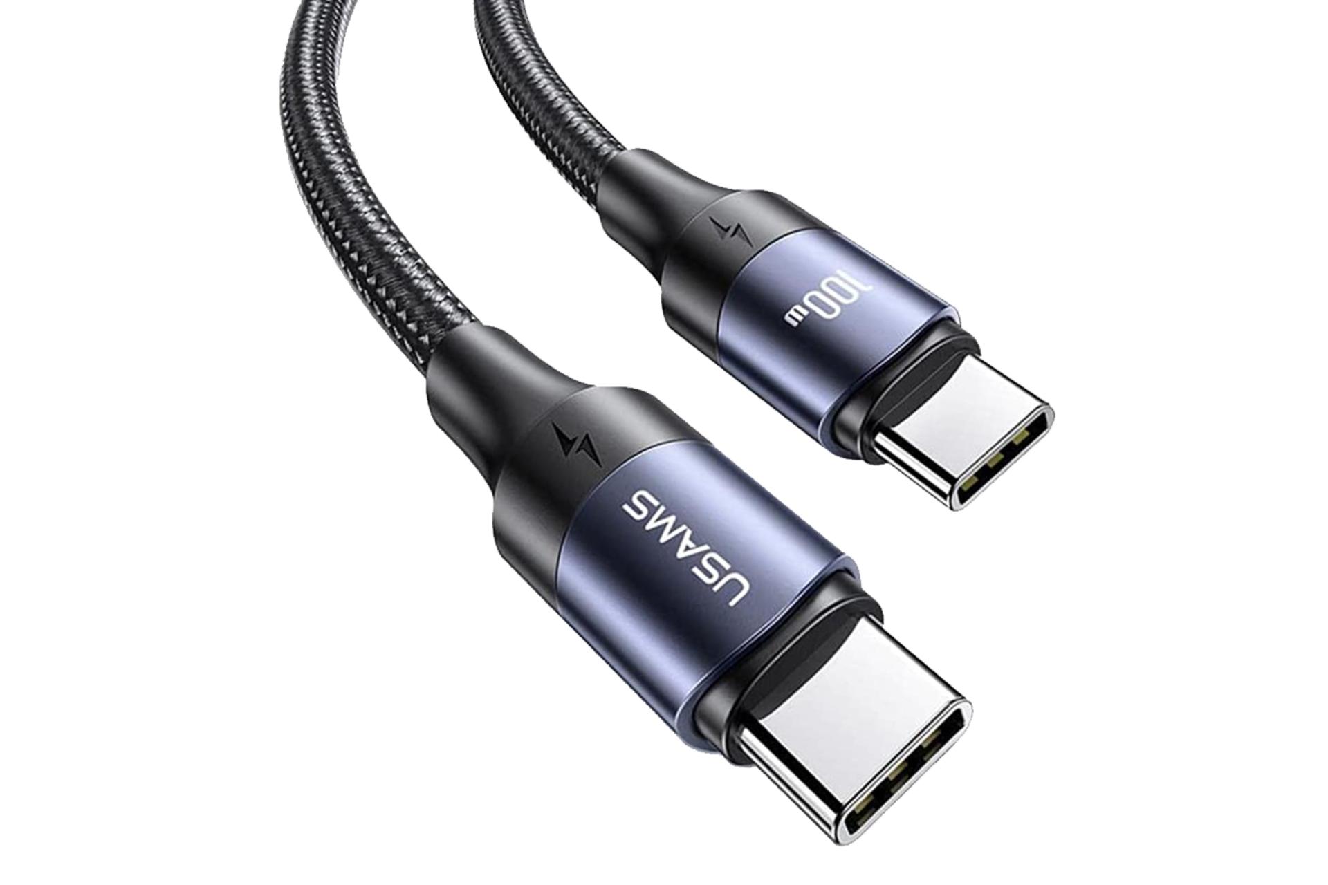 کانکتور کابل شارژ USB یوسمز Type-C به Type-C مدل U71 100w با طول 1.2 متر