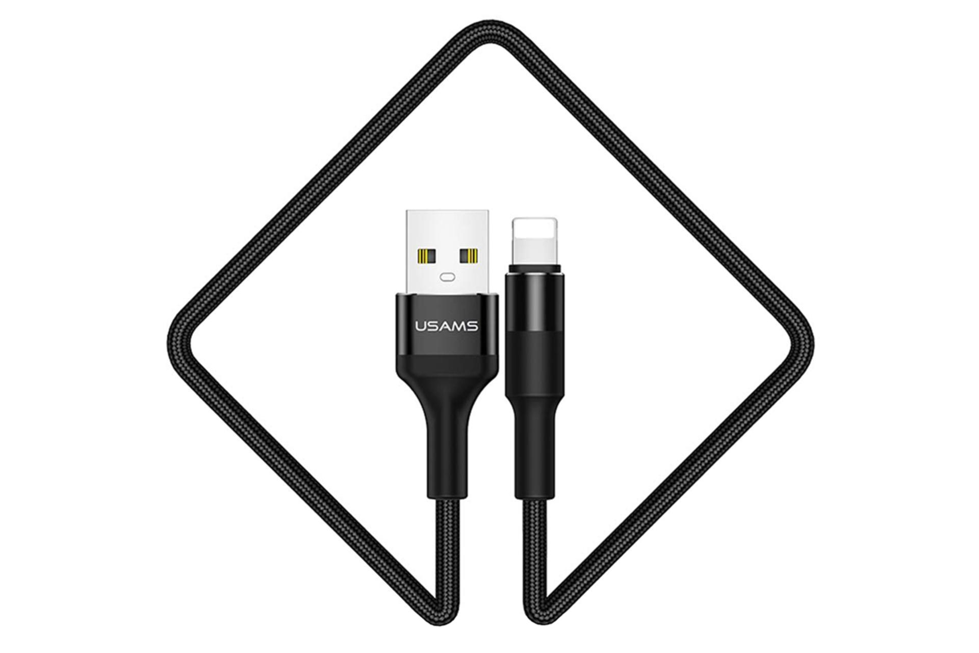 کابل شارژ USB یوسمز USB به Lightning مدل U5 با طول 1.2 متر مشکی