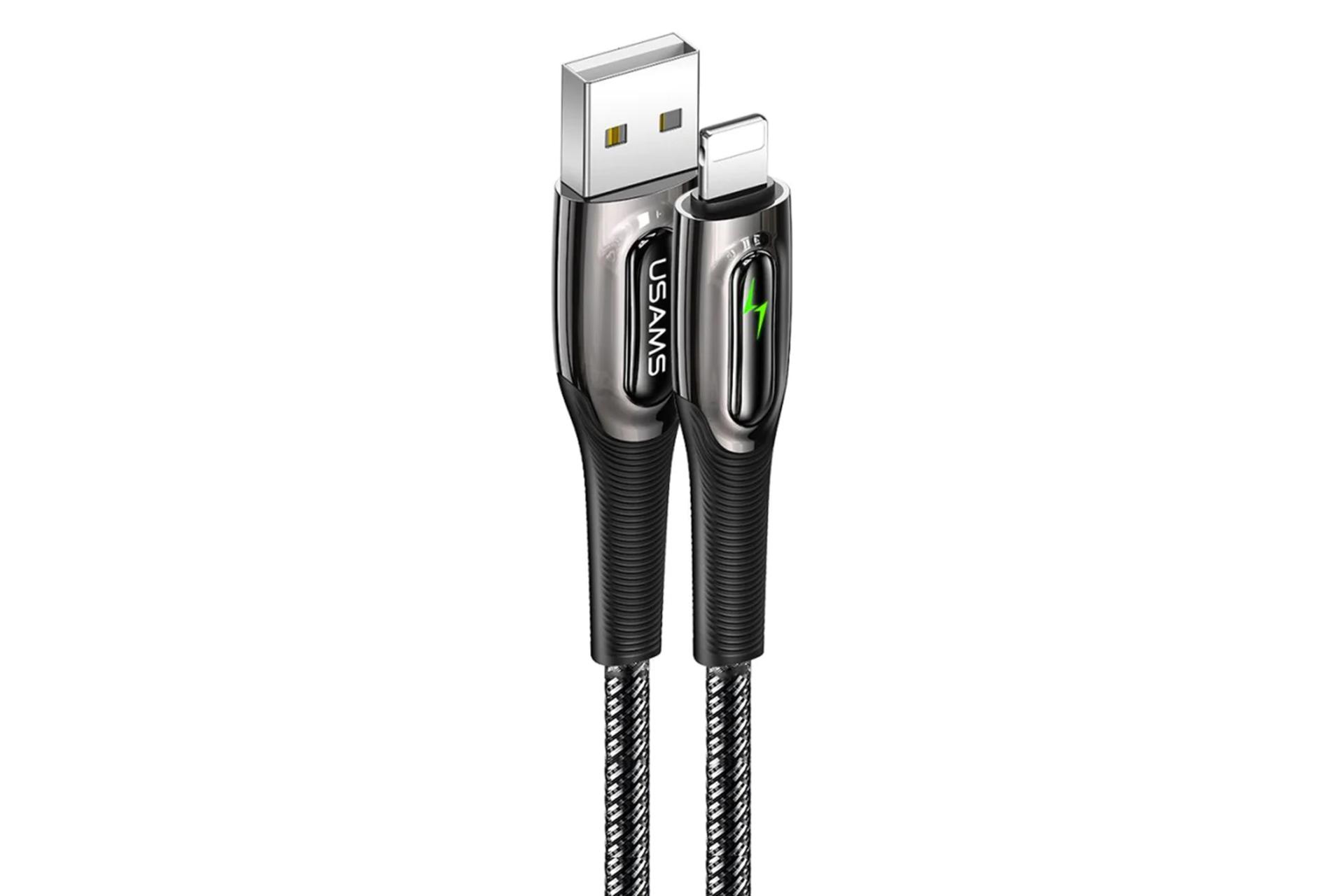 کابل شارژ USB یوسمز USB به Lightning مدل Raydan Series با طول 2 متر مشکی