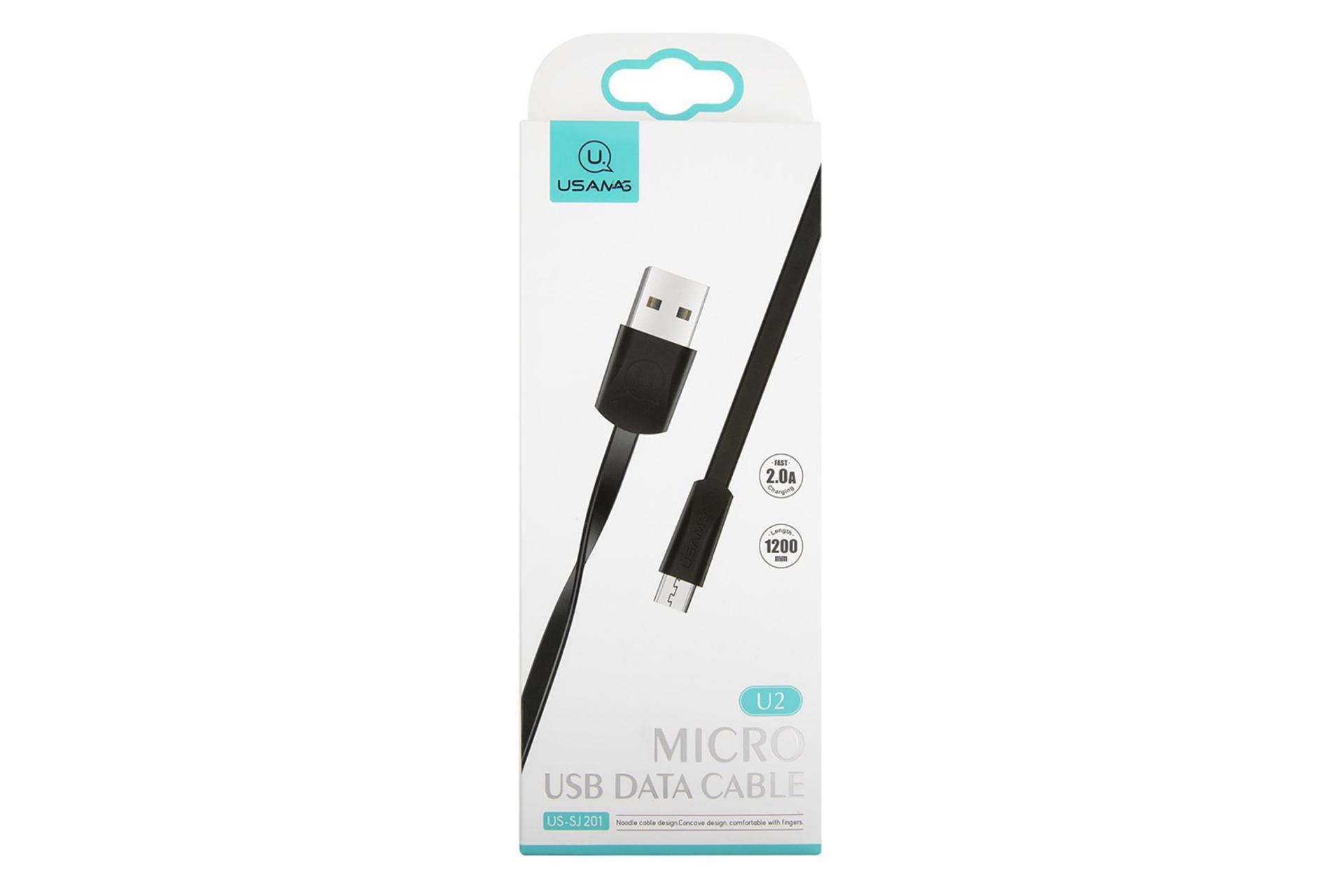 جعبه کابل شارژ USB یوسمز USB به Micro-USB مدل U2 با طول 1.2 متر