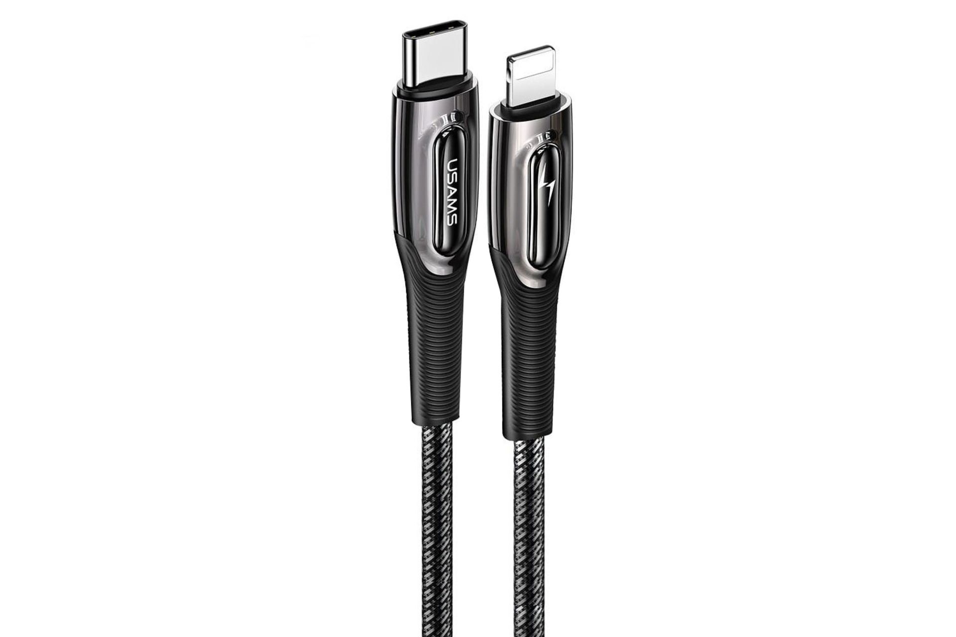 کابل شارژ USB یوسمز Type-C به Lightning مدل Raydan Series با طول 1.2 متر مشکی