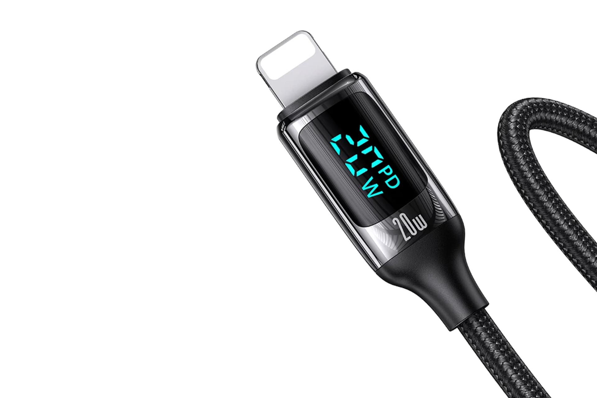 کانکتور کابل شارژ USB یوسمز Type-C به Lightning مدل U78 20w با طول 1.2 متر