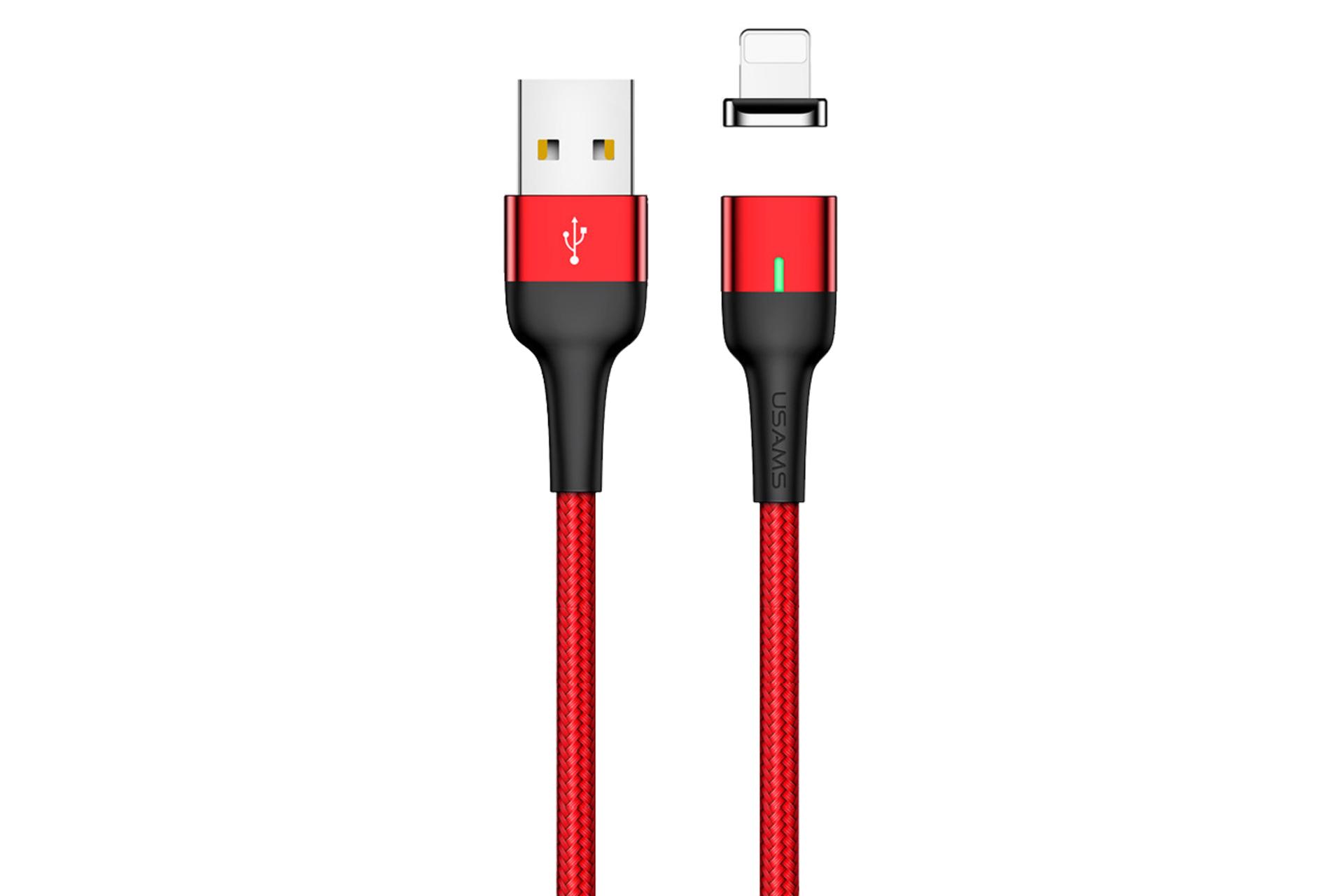 کابل شارژ USB یوسمز USB به Lightning مدل U28 با طول 1 متر قرمز