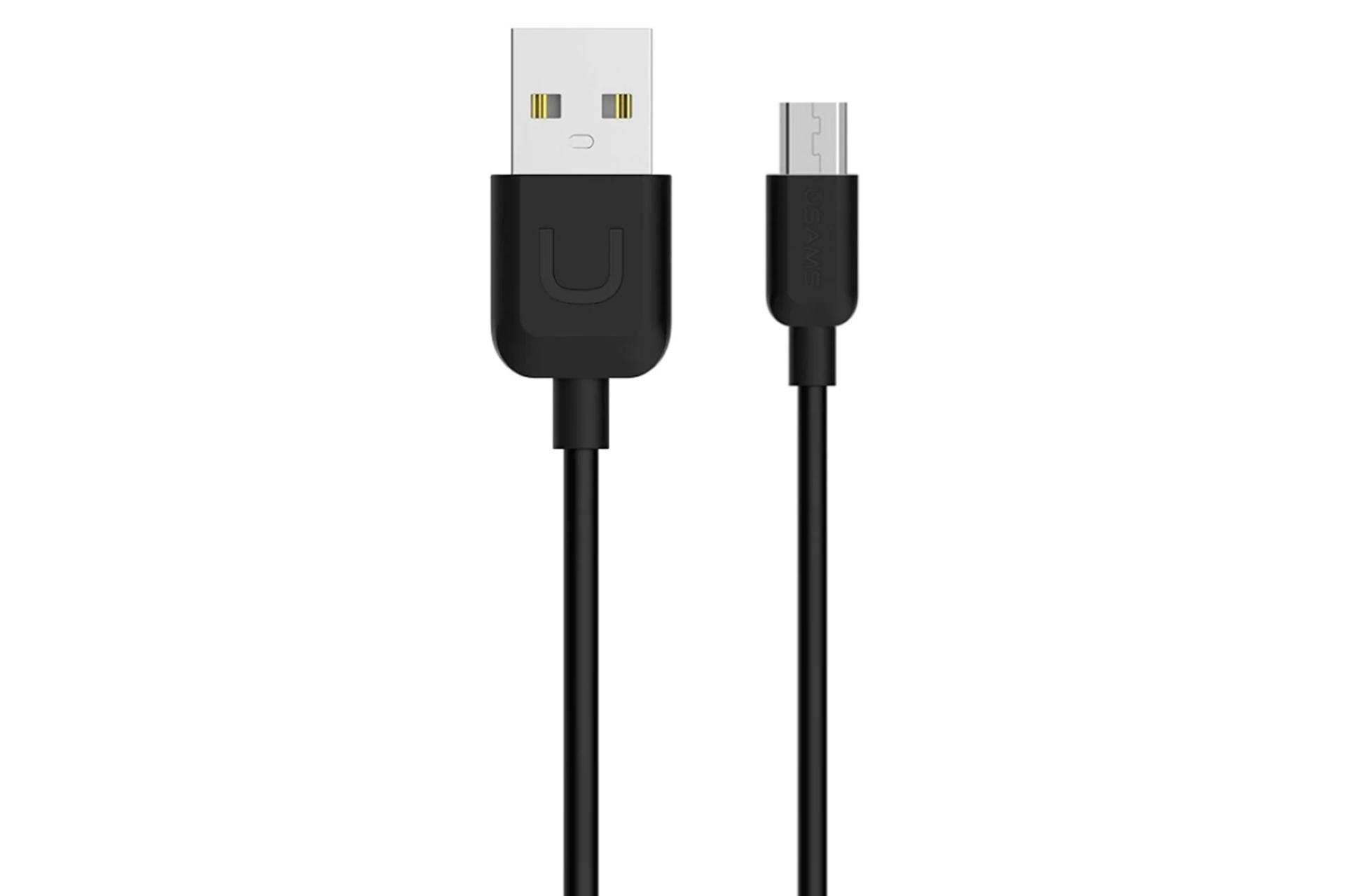 کابل شارژ USB یوسمز Type-A به Micro-USB مدل US-SJ098 U-Turn Series با طول 1 متر مشکی