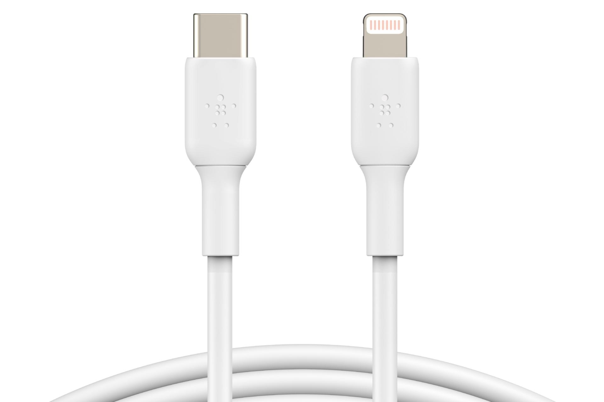 کابل شارژ USB بلکین Type-C به Lightning مدل BoostCharge CAA003 با طول 1 متر سفید