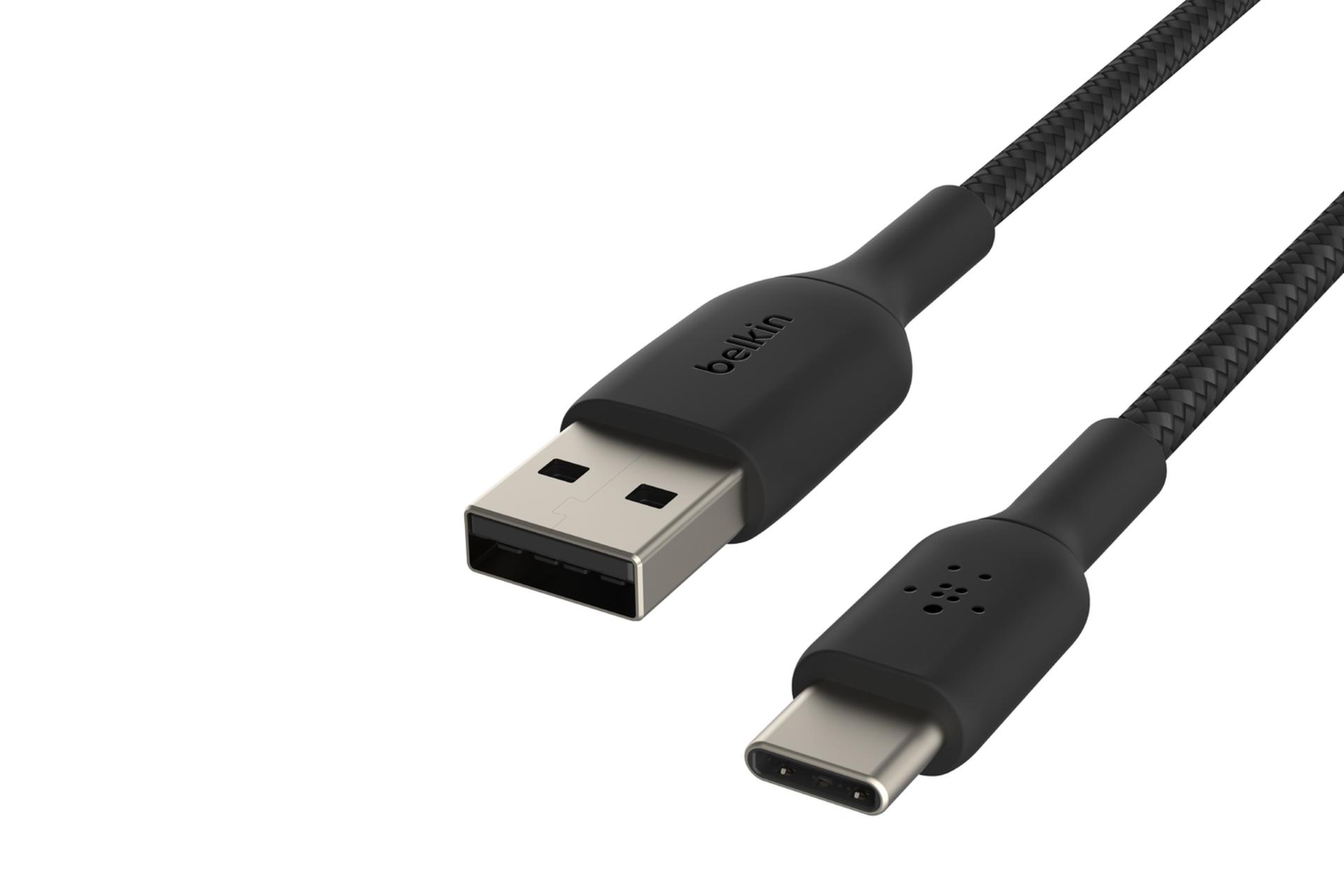 کانکتور کابل شارژ USB بلکین USB به Type-C مدل BoostCharge Braided CAB002 با طول 3 متر