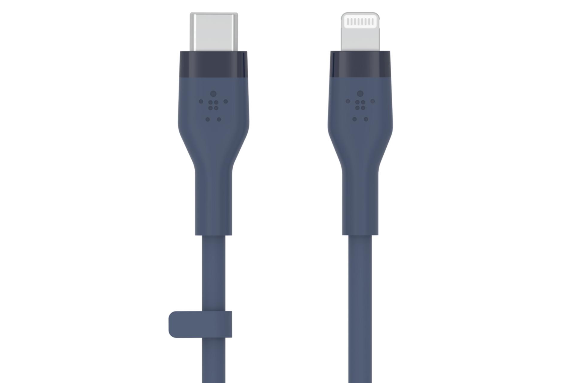 کابل شارژ USB بلکین Type-C به Lightning مدل BoostCharge Flex CAA009 با طول 3 متر آبی