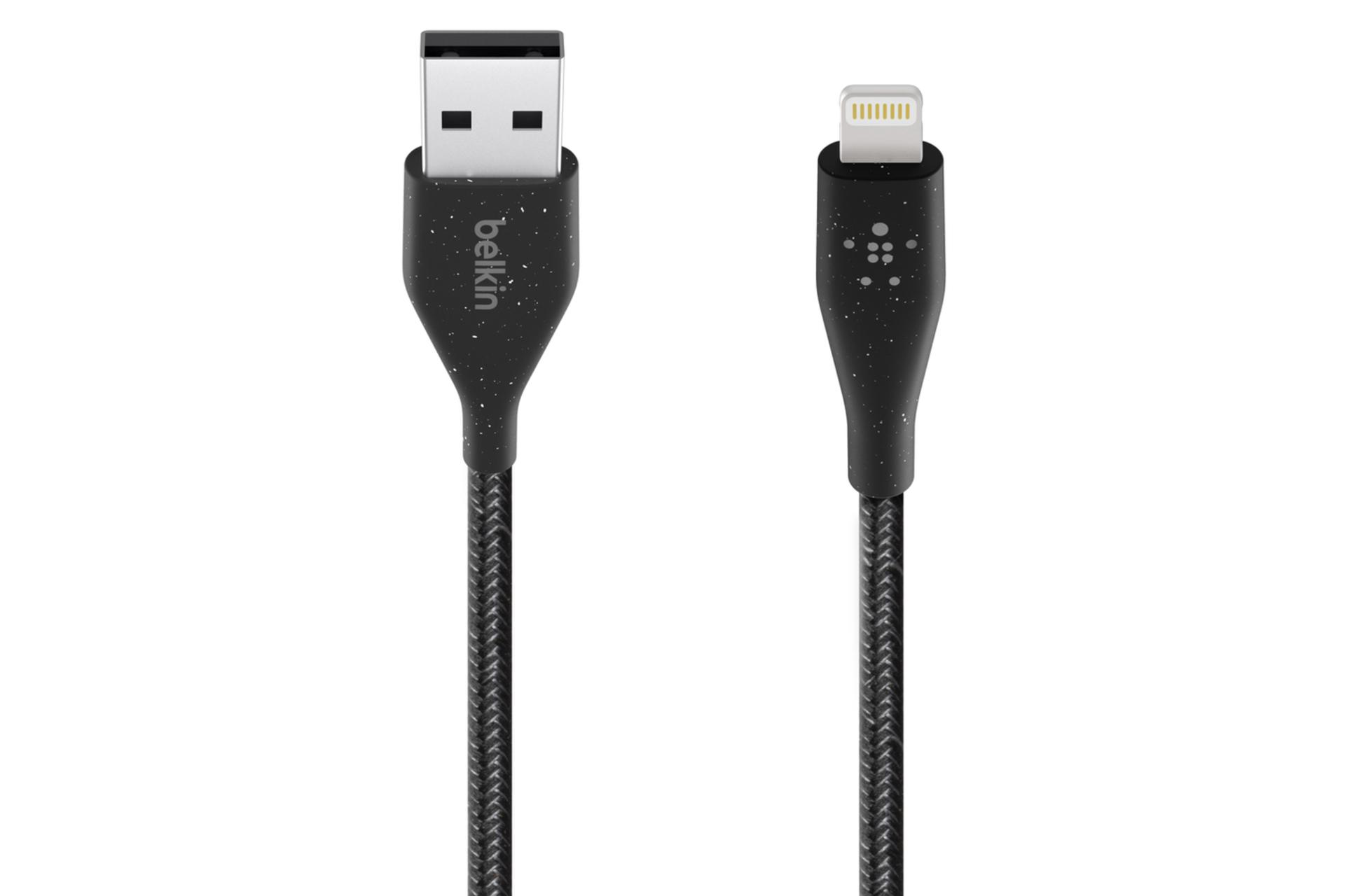 کابل شارژ USB بلکین USB به Lightning مدل DuraTek F8J236 با طول 1.2 متر مشکی