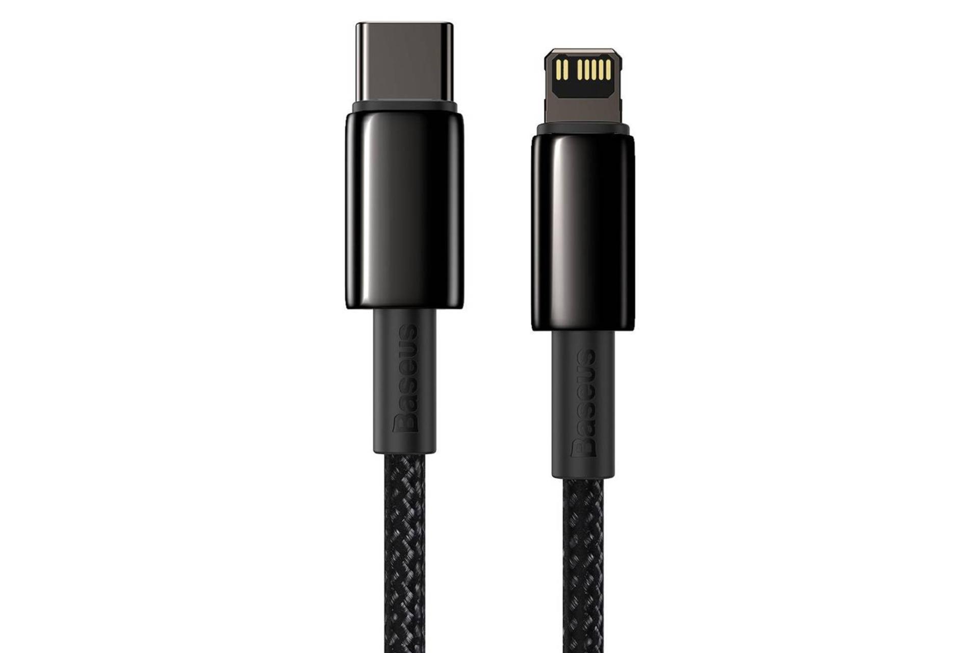 کابل شارژ USB باسئوس Type-C به Lightning مدل Tungsten Gold 20w با طول 2 متر