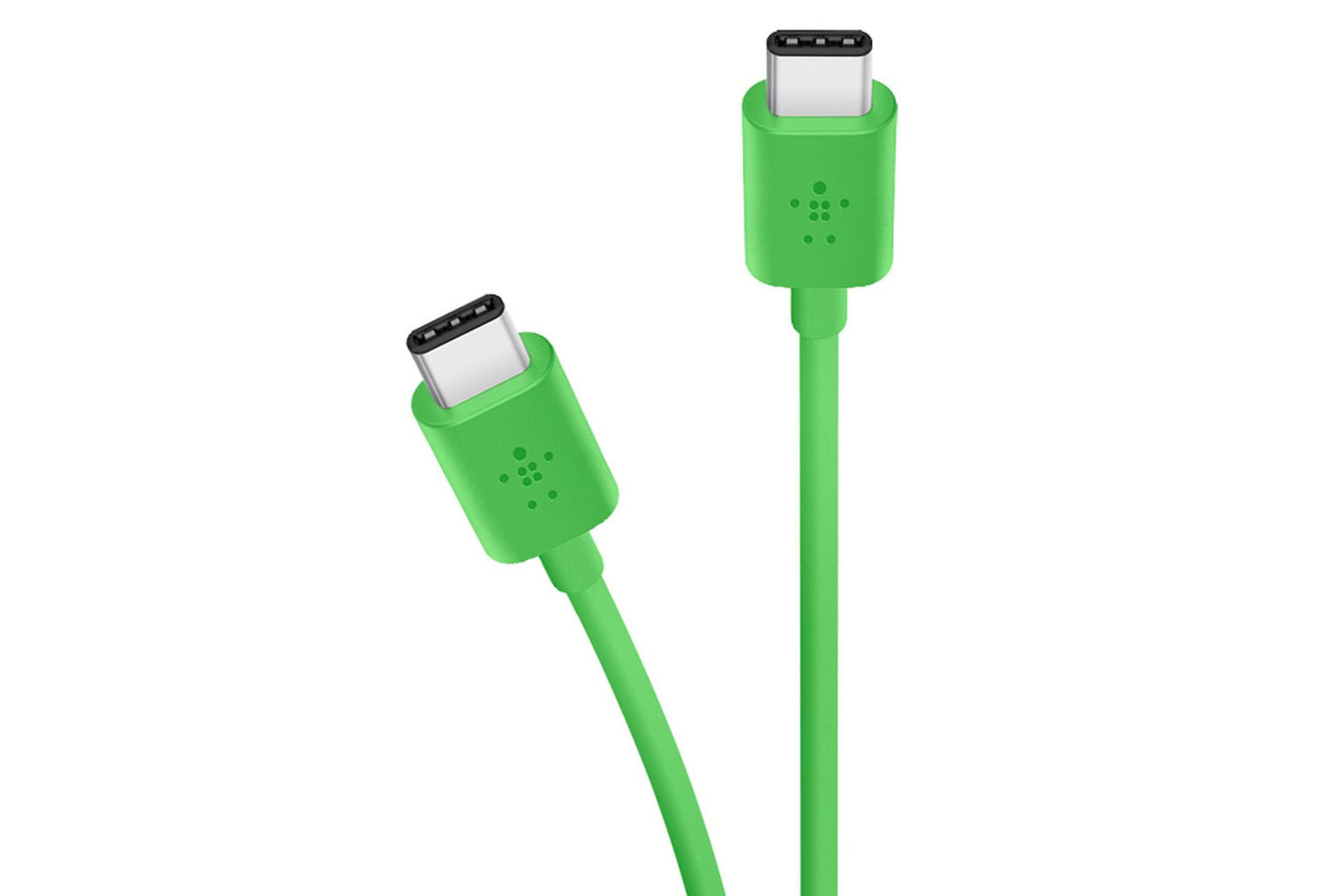 کابل شارژ USB بلکین Type-C به Type-C مدل MIXIT F2CU043 با طول 1.8 متر سبز