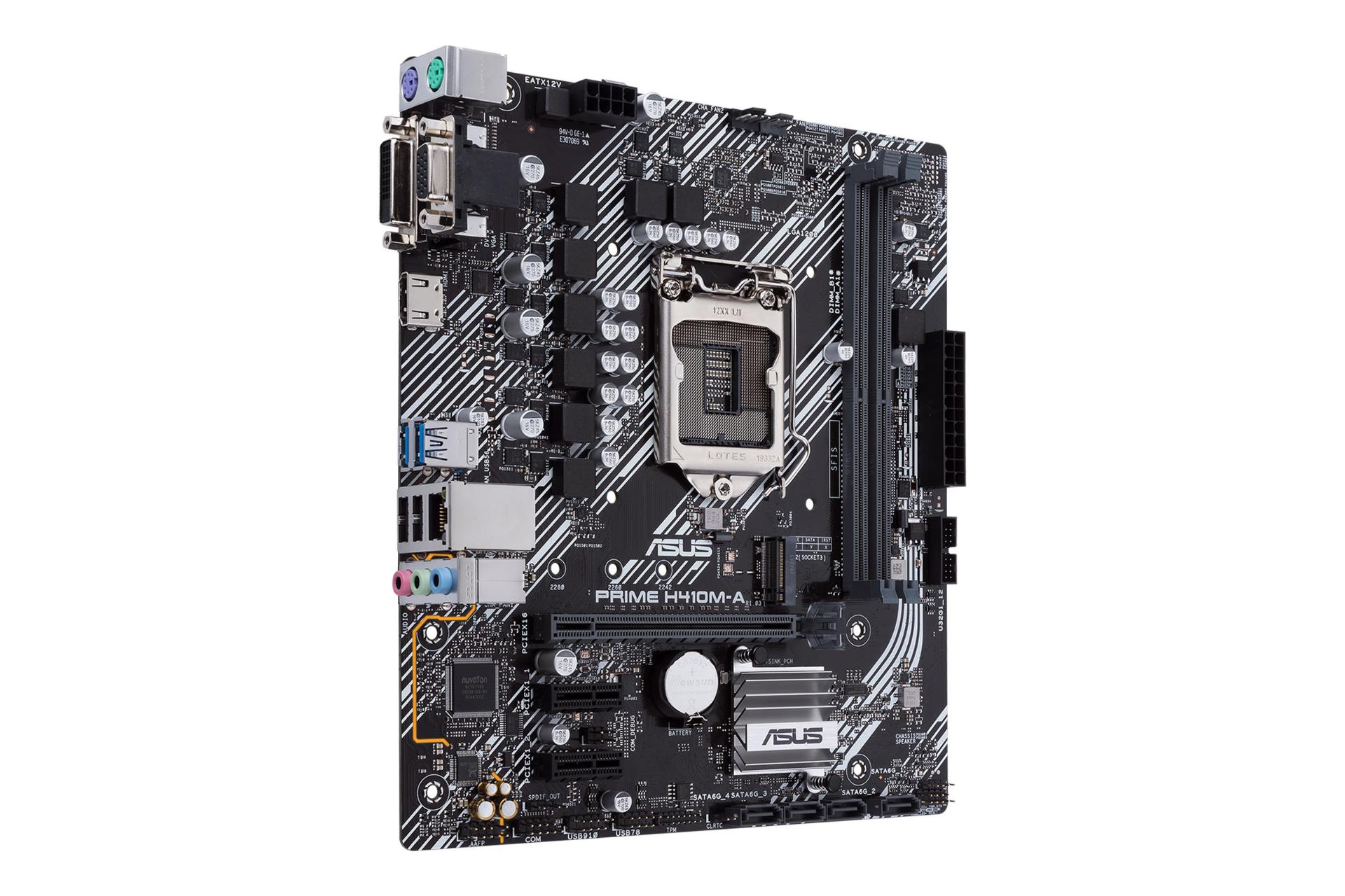 مادربرد ایسوس PRIME H410M-A نمای جانبی