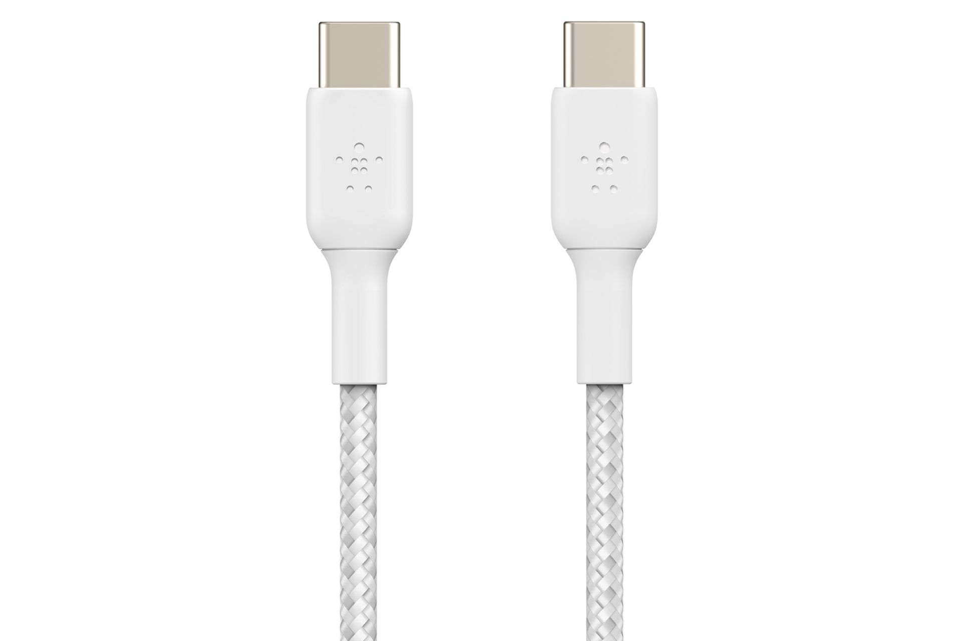 کابل شارژ USB بلکین Type-C به Type-C مدل BoostCharge Braided CAB004 با طول 1 متر سفید