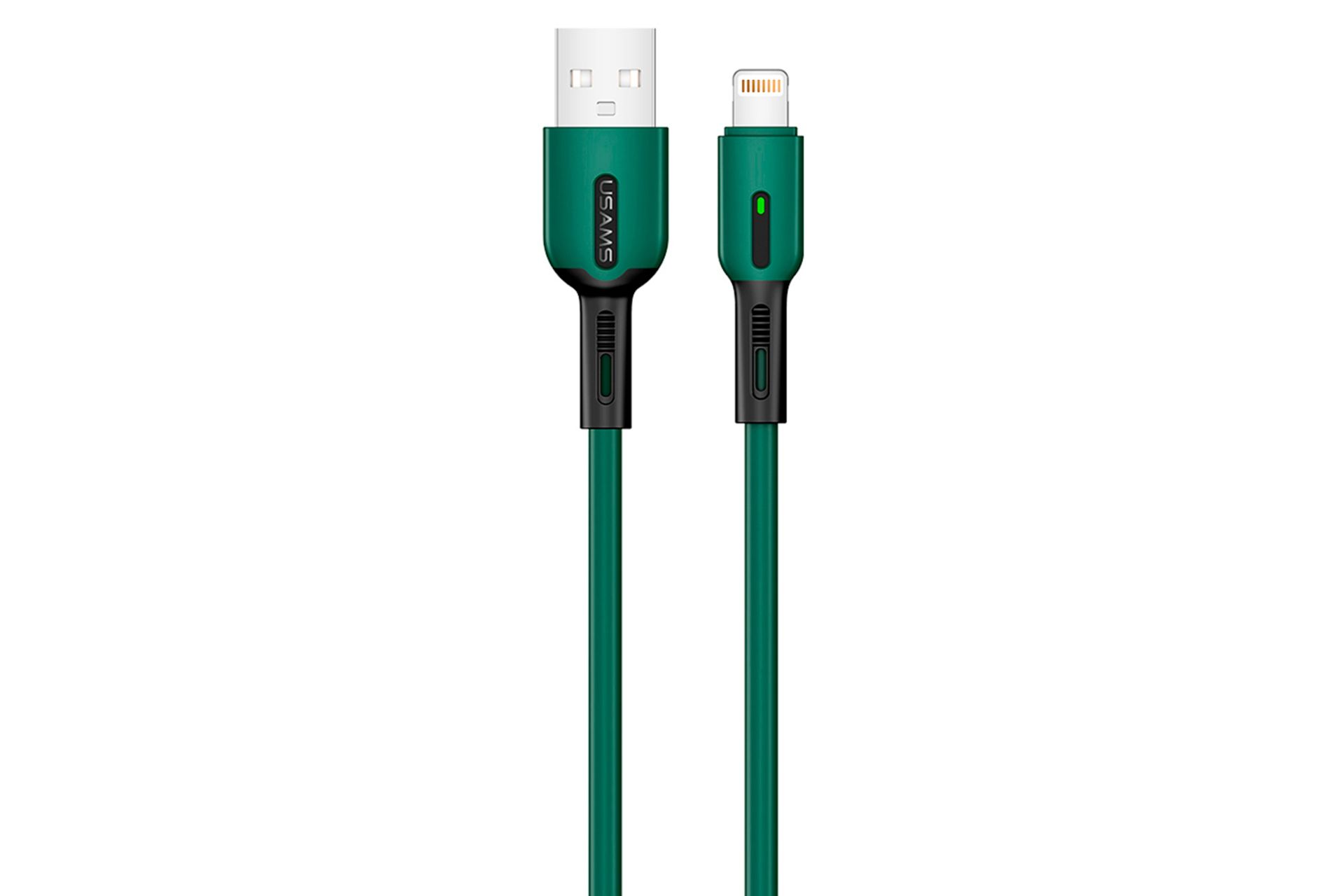 کابل شارژ USB یوسمز USB به Lightning مدل U51 با طول 1 متر سبز