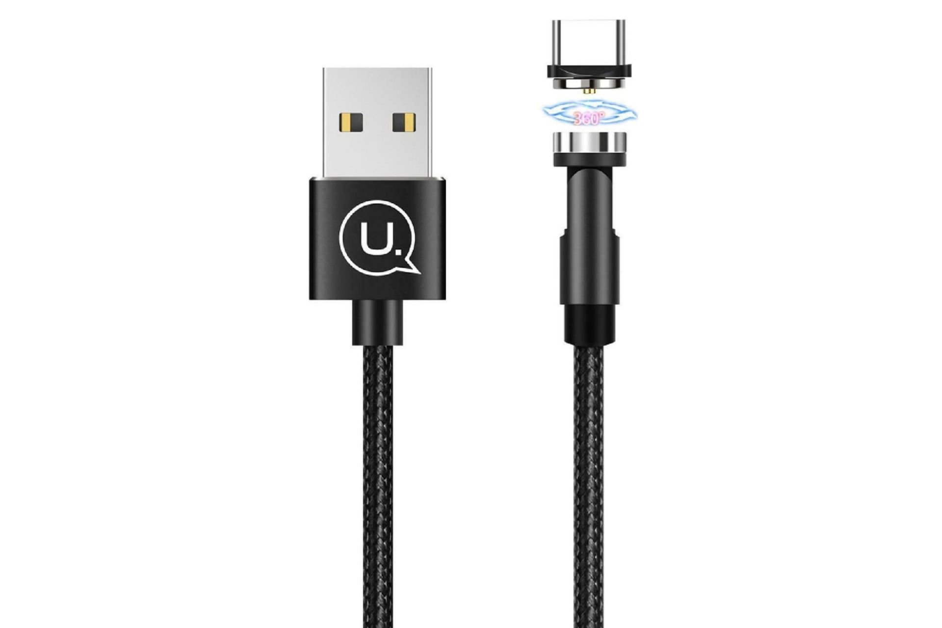 کابل شارژ USB یوسمز USB به Type-C مدل Magnetic U59 با طول 1 متر مشکی