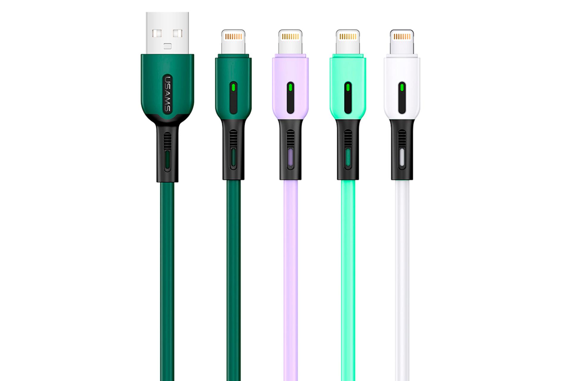 رنگ بندی کابل شارژ USB یوسمز USB به Lightning مدل U51 با طول 2 متر