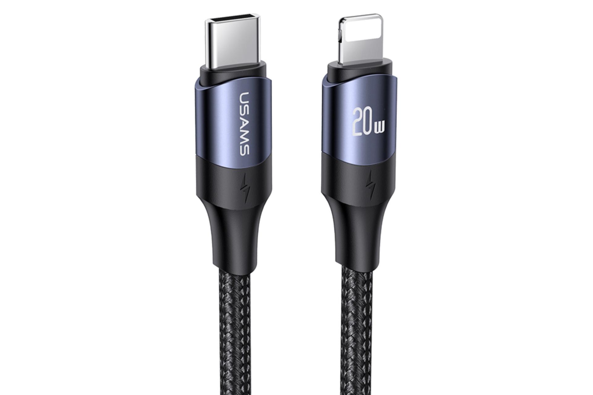 کانکتور کابل شارژ USB یوسمز Type-C به Lightning مدل U71 20w با طول 2 متر