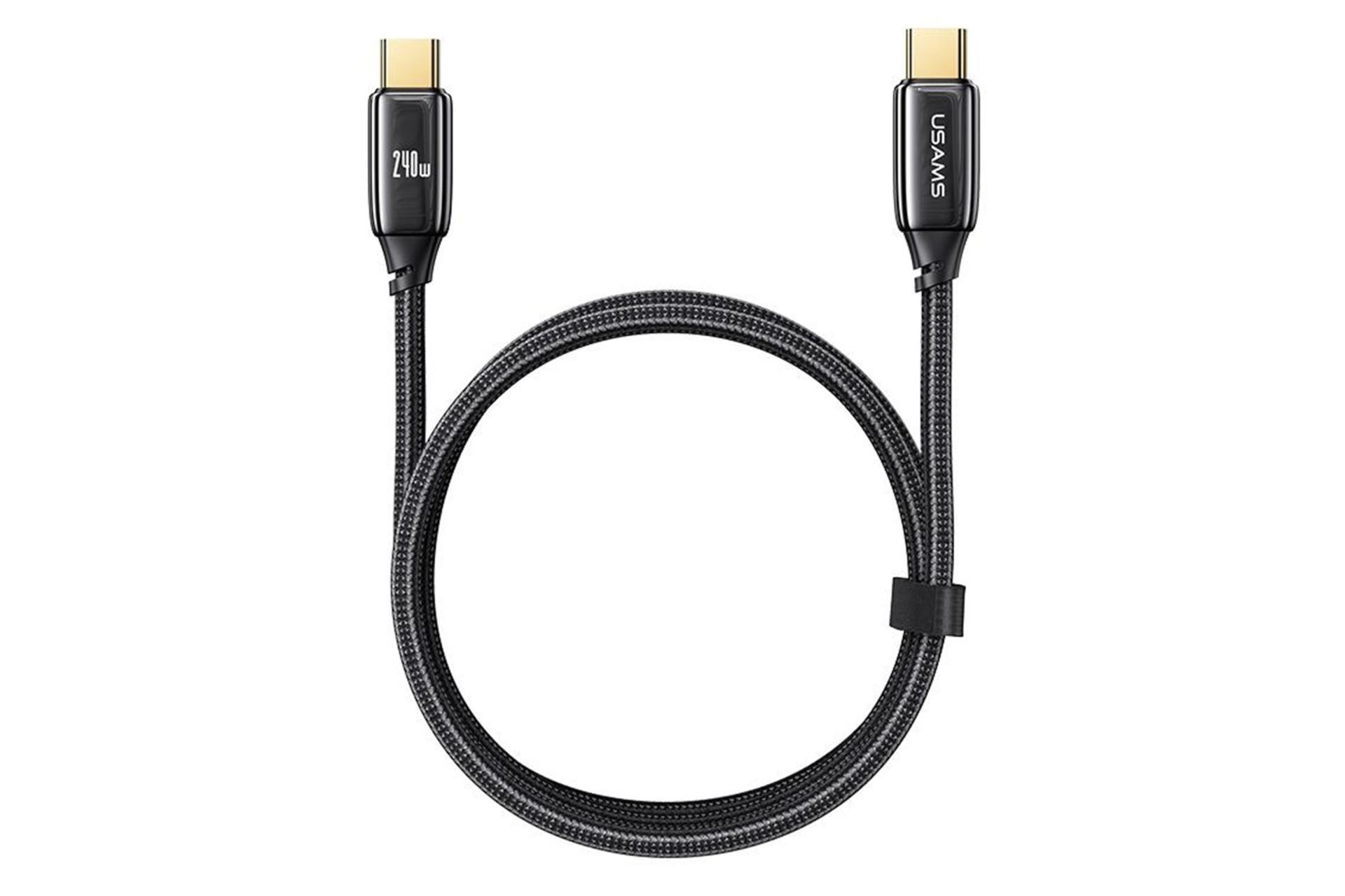 کابل شارژ USB یوسمز Type-C به Type-C مدل US-SJ581 U82 240w با طول 2 متر مشکی