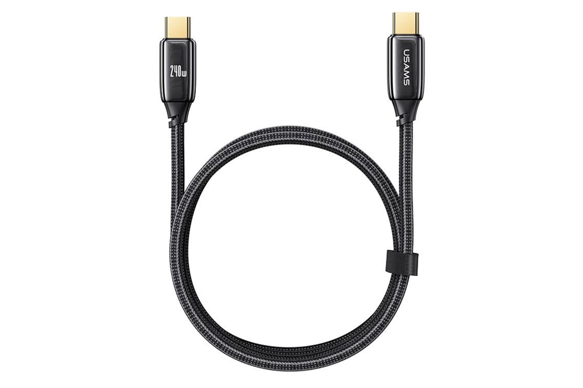 کابل شارژ USB یوسمز Type-C به Type-C مدل US-SJ581 U82 240w با طول 2 متر مشکی