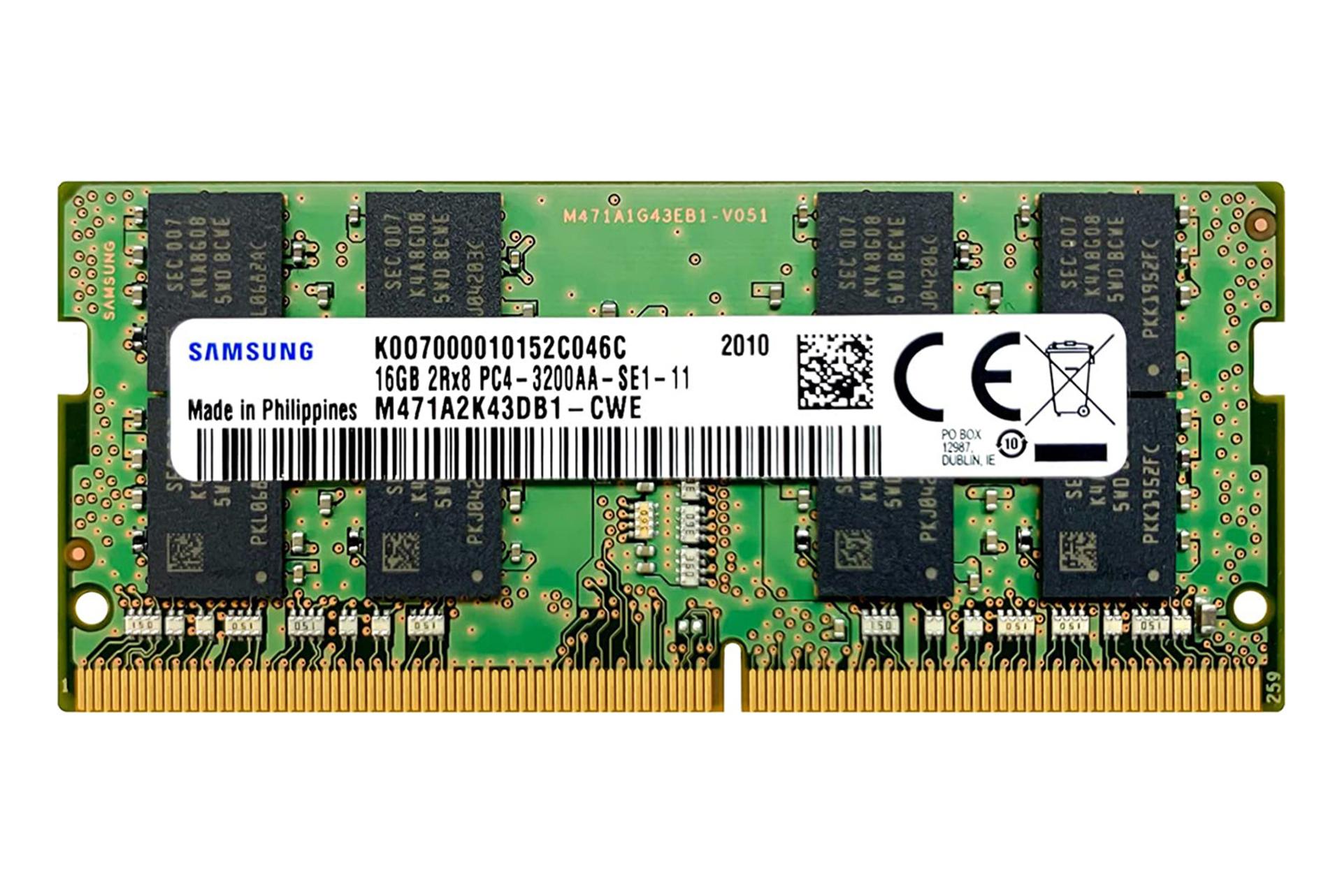 مرجع متخصصين ايران رم سامسونگ Samsung M471A2K43DB1-CWE 16GB DDR4-3200 CL22