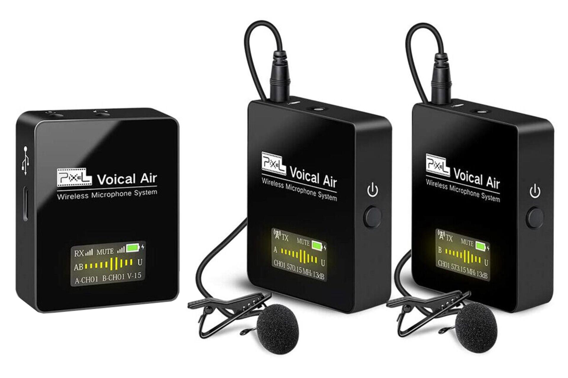 ابعاد میکروفون پیکسل Pixel Voical Air 2