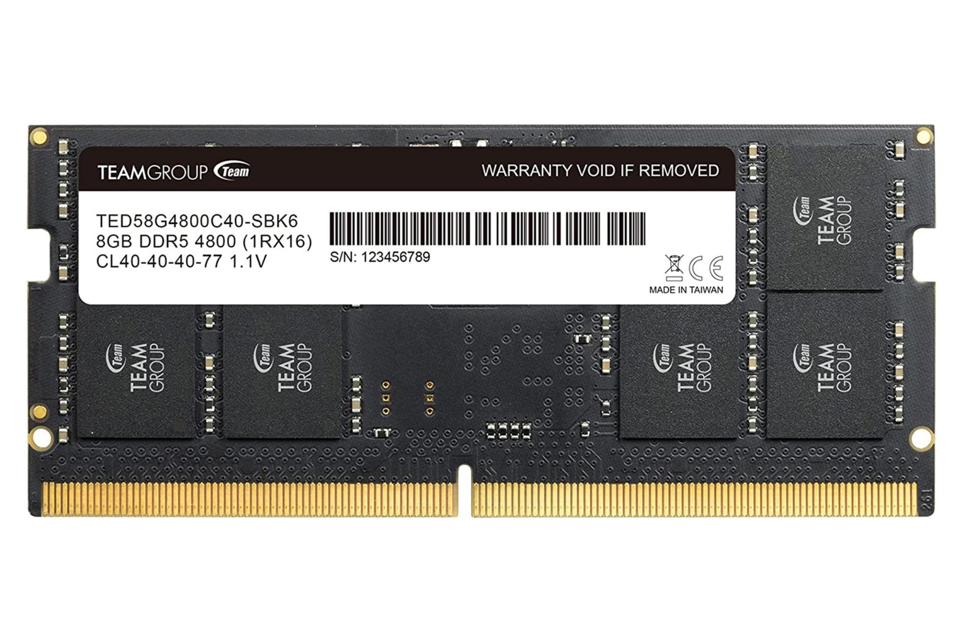 رم تیم گروپ TEAMGROUP ELITE 8GB DDR5-4800 CL40