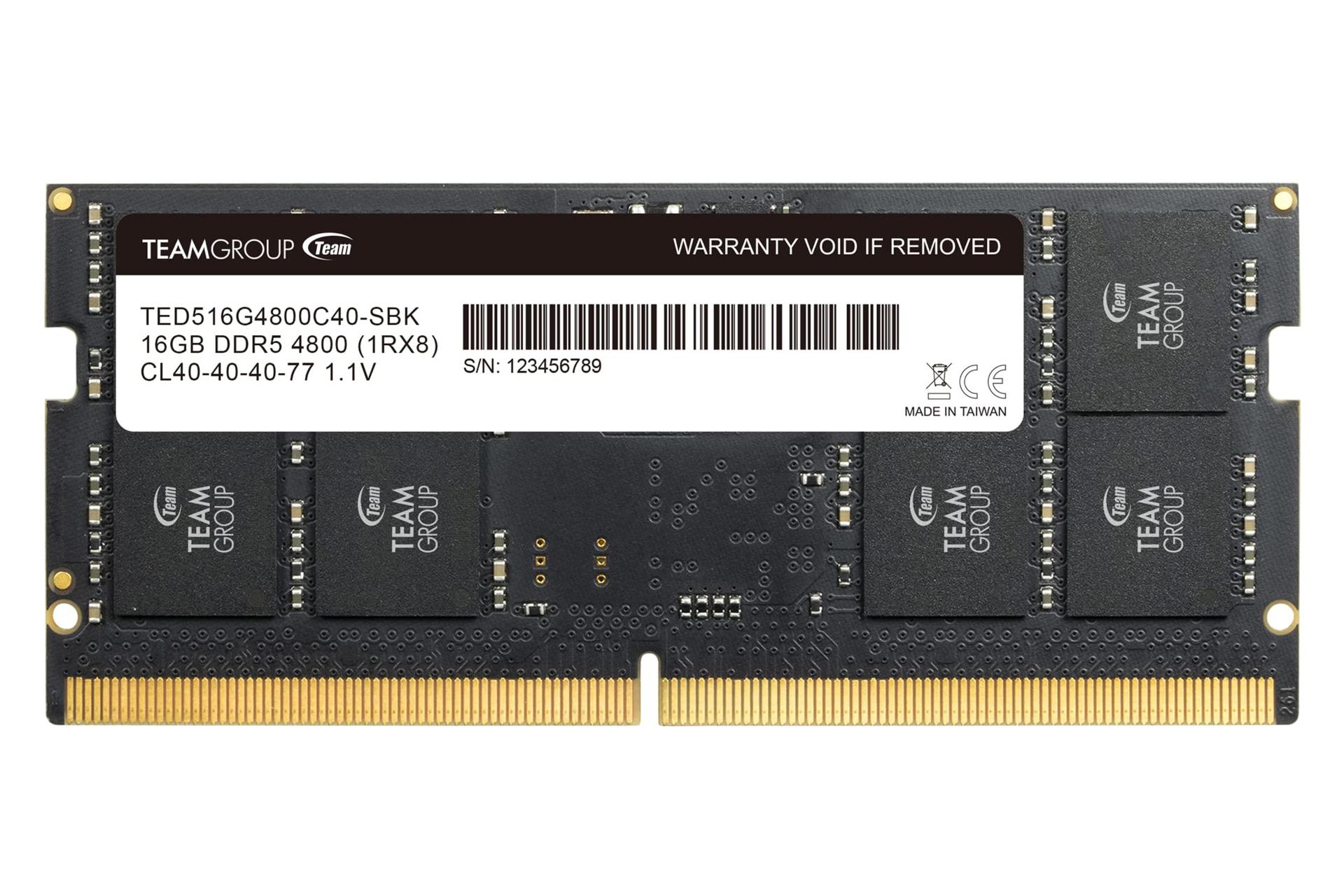 رم تیم گروپ TEAMGROUP ELITE 16GB DDR5-4800 CL40